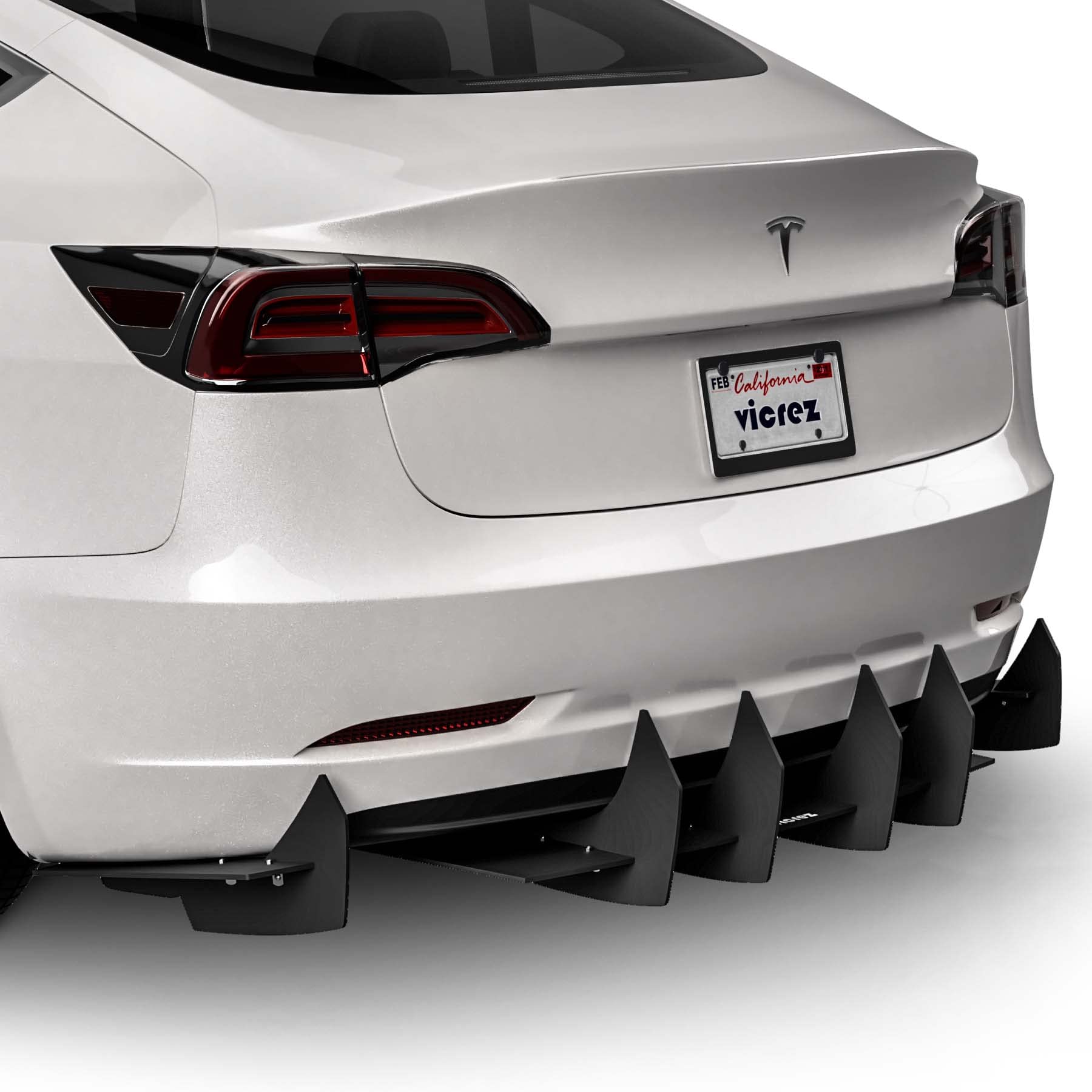 Vicrez Centa VR2 Rear Diffuser vz102381 for Tesla Model 3 2017-2025 - Carbon Fiber Rear Bumper Upgrade for Enhanced Aerodynamics & Sporty Look - Perfect for Car Enthusiasts & Performance Modifications