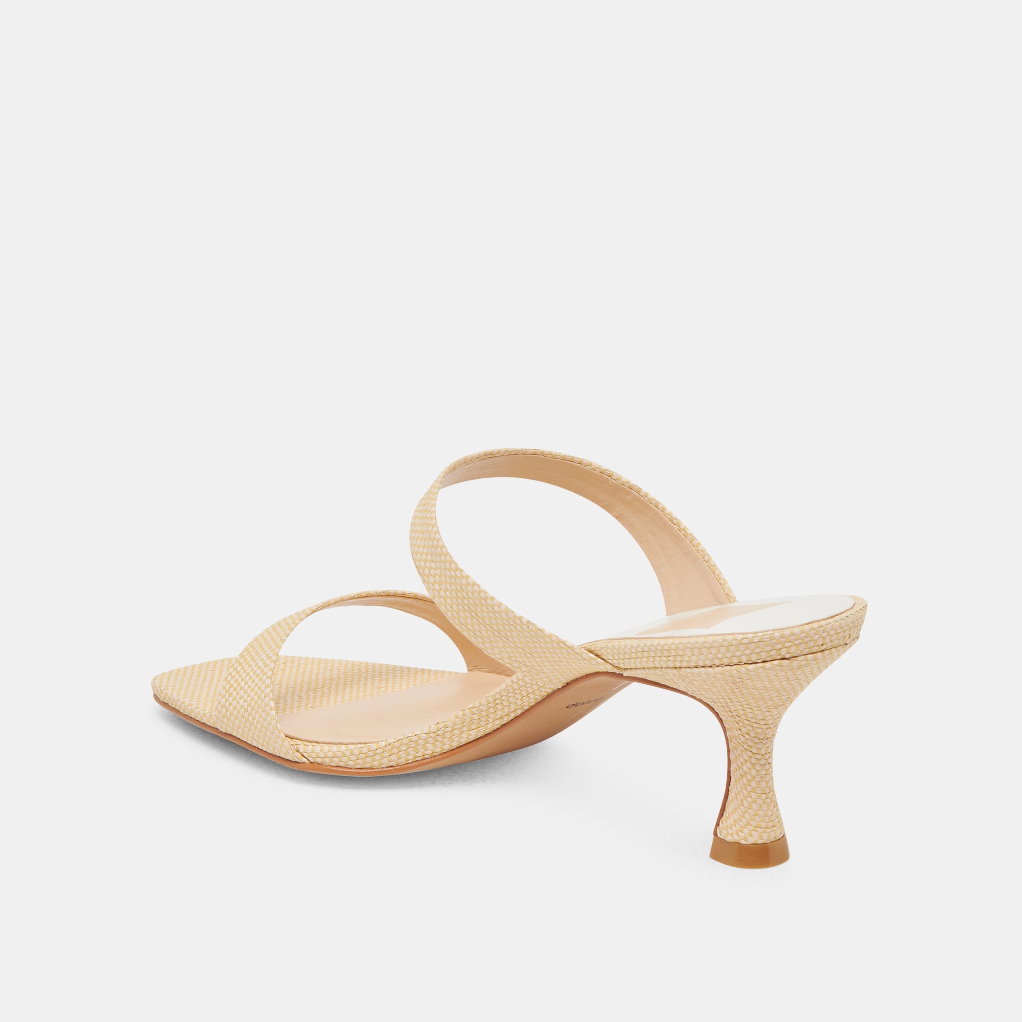 GENORA Women's Wide Heel Sandals - Natural Woven Raffia Summer Shoes for Beach, Vacation & Casual Outings