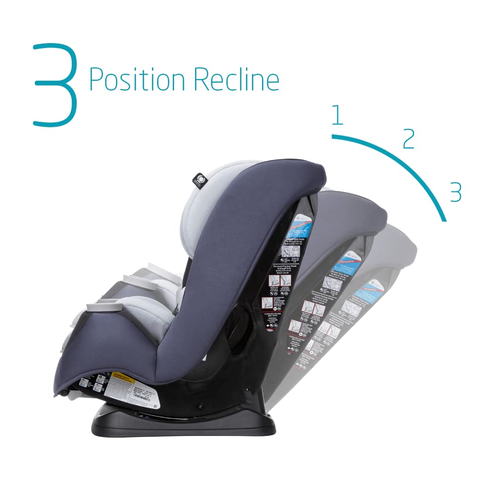Maxi-Cosi Pria All-in-One Convertible Car Seat for Infants & Toddlers (4-100 lbs) - Rear Facing & Forward Facing with Booster Mode - Midnight Slate - Safe & Comfortable for Road Trips, School Runs & Family Travel