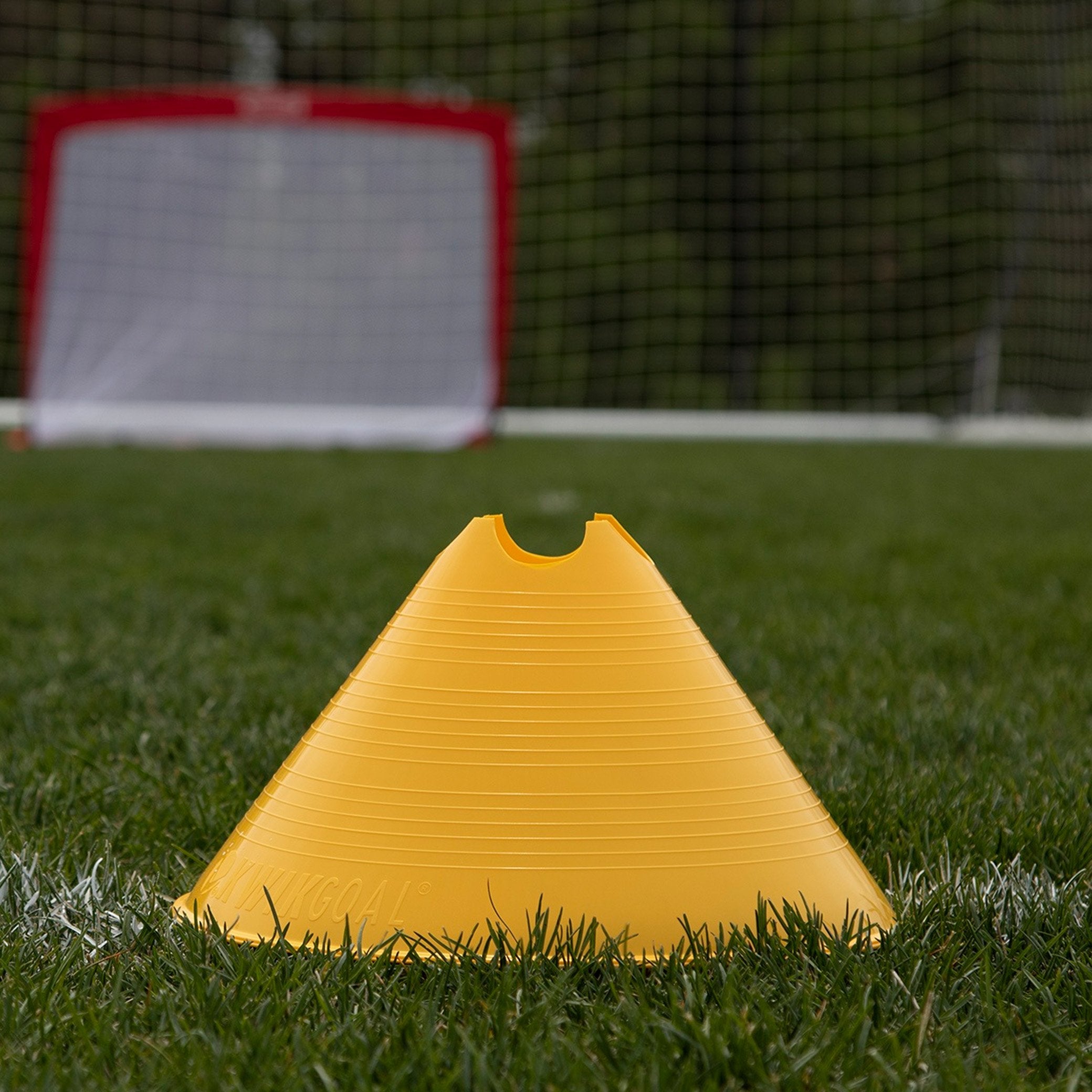 Kwik Goal Jumbo Disc Cones - Set of 12 Bright Orange Sports Training Markers for Soccer, Football, Agility Drills & Backyard Games | Durable Plastic Practice Equipment for Coaches & Athletes
