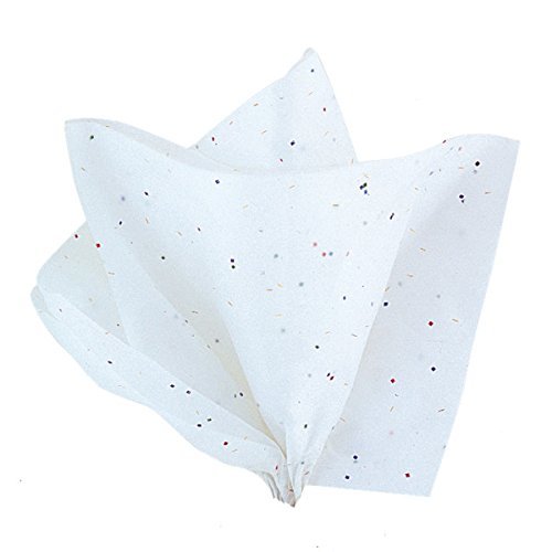 Premium White Sparkle Gift Wrap Tissue Paper with Diamond Glitter - 20