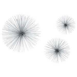 Premium Set of 3 Silver Spike Pods - Modern Home Decor for Living Room, Bedroom & Office - Perfect for Aromatherapy, Jewelry Storage & Plant Holders