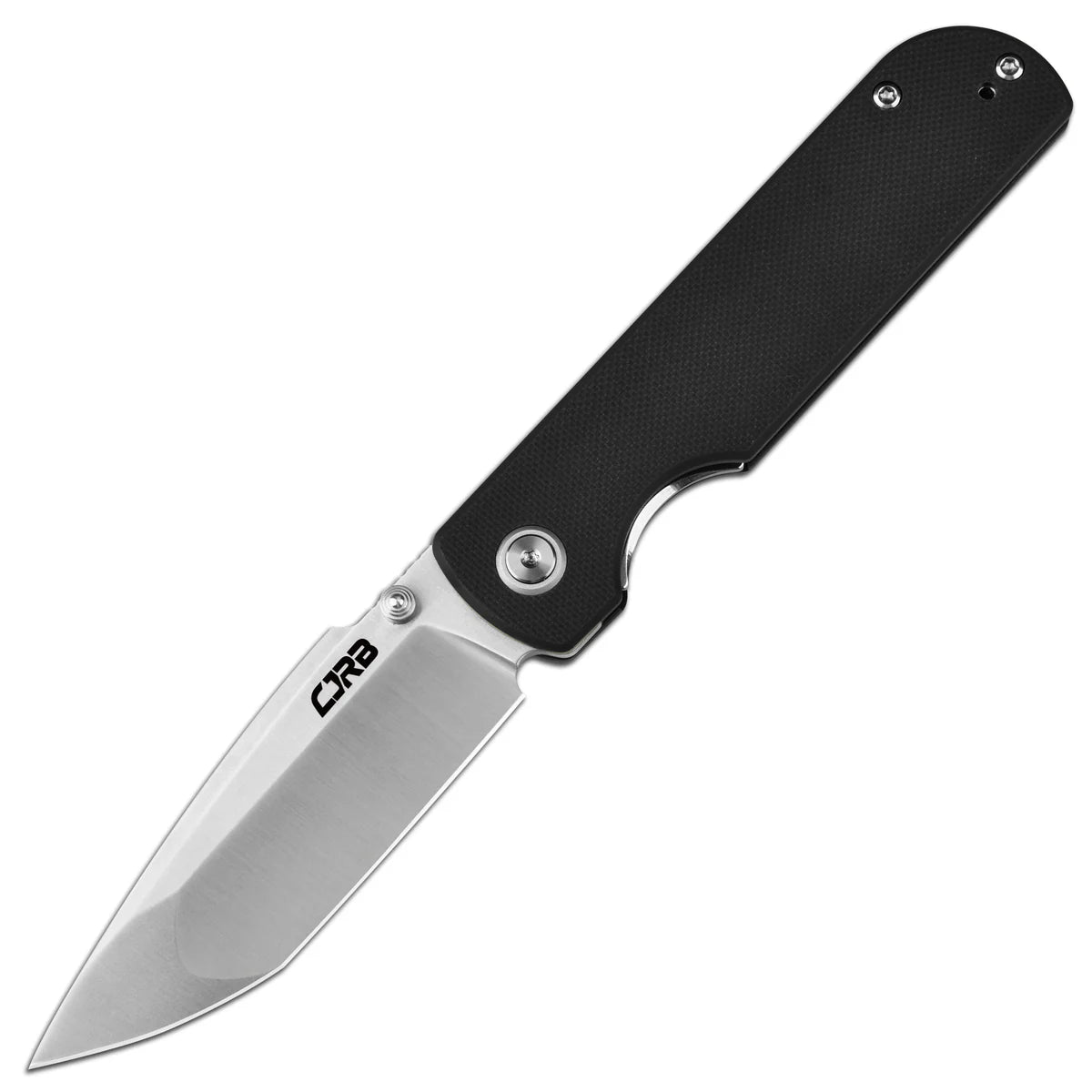 CJRB 1937BK Nova Liner Lock Folding Knife - Sand Polished Tanto Blade with Black G10 Handles - EDC, Outdoor, Camping & Survival Knife