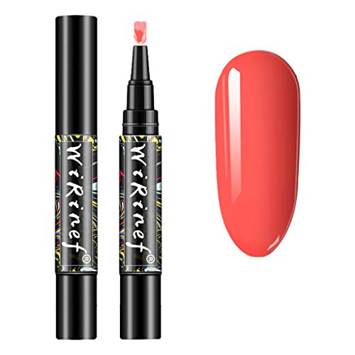 Sunlucky 5ml One Step Nail Gel Pen - Soak Off UV LED Nail Polish for Women & Girls, No Base/Top Coat Needed - Perfect for Home Manicures, Nail Art Designs & DIY Beauty Care