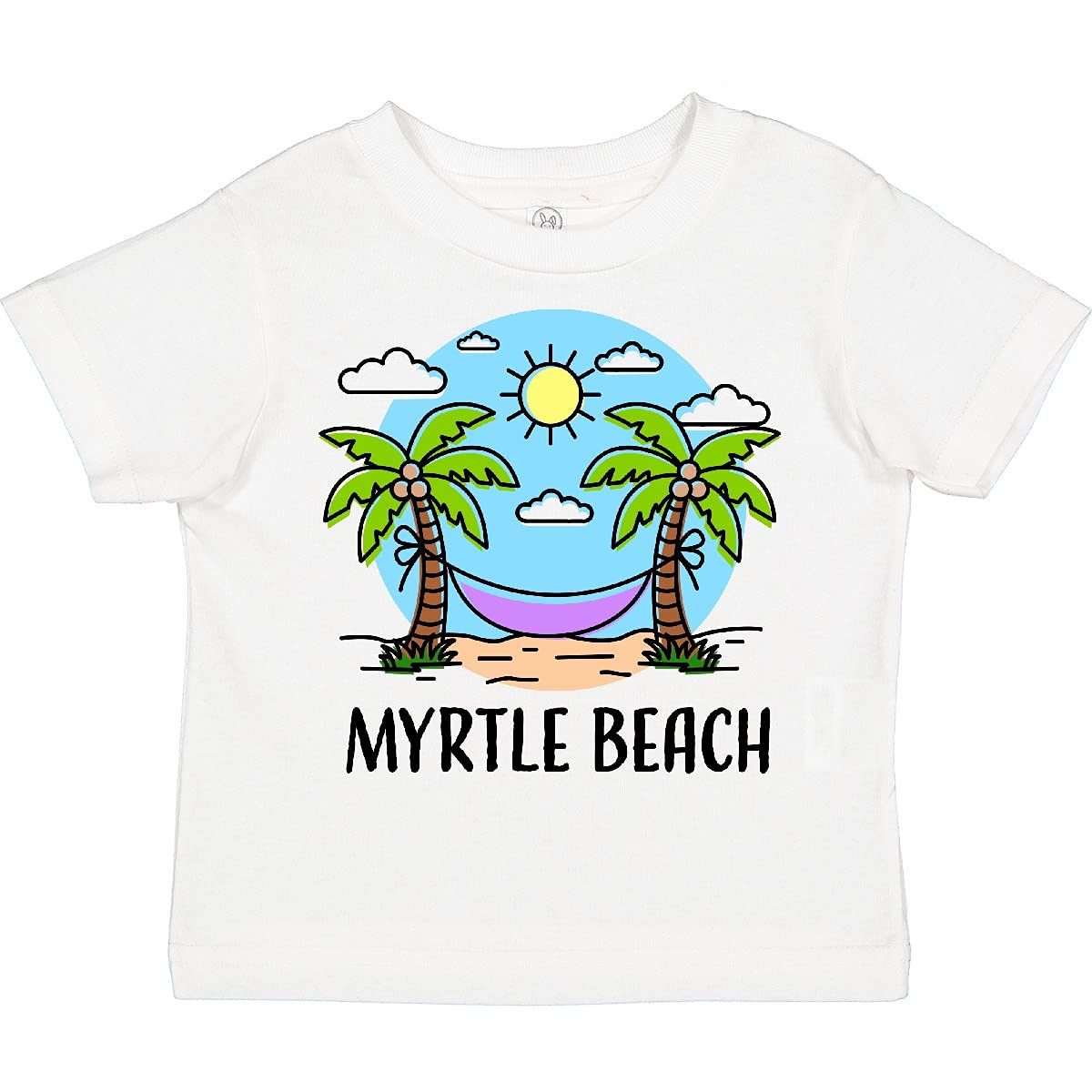Inktastic Summer Vacation in Myrtle Beach Toddler T-Shirt - Cute Kids Beach Outfit for Boys & Girls - Perfect for Family Trips, Vacations & Summer Adventures