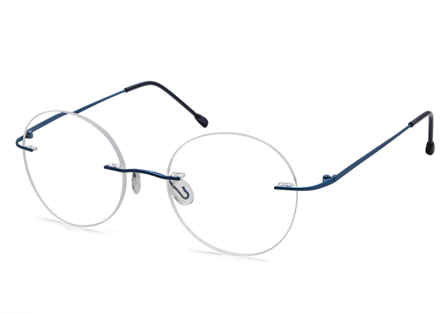 Eyekepper Frameless Reading Glasses for Women & Men - Lightweight Round Rimless Readers for Reading, Computer Work & Office Use