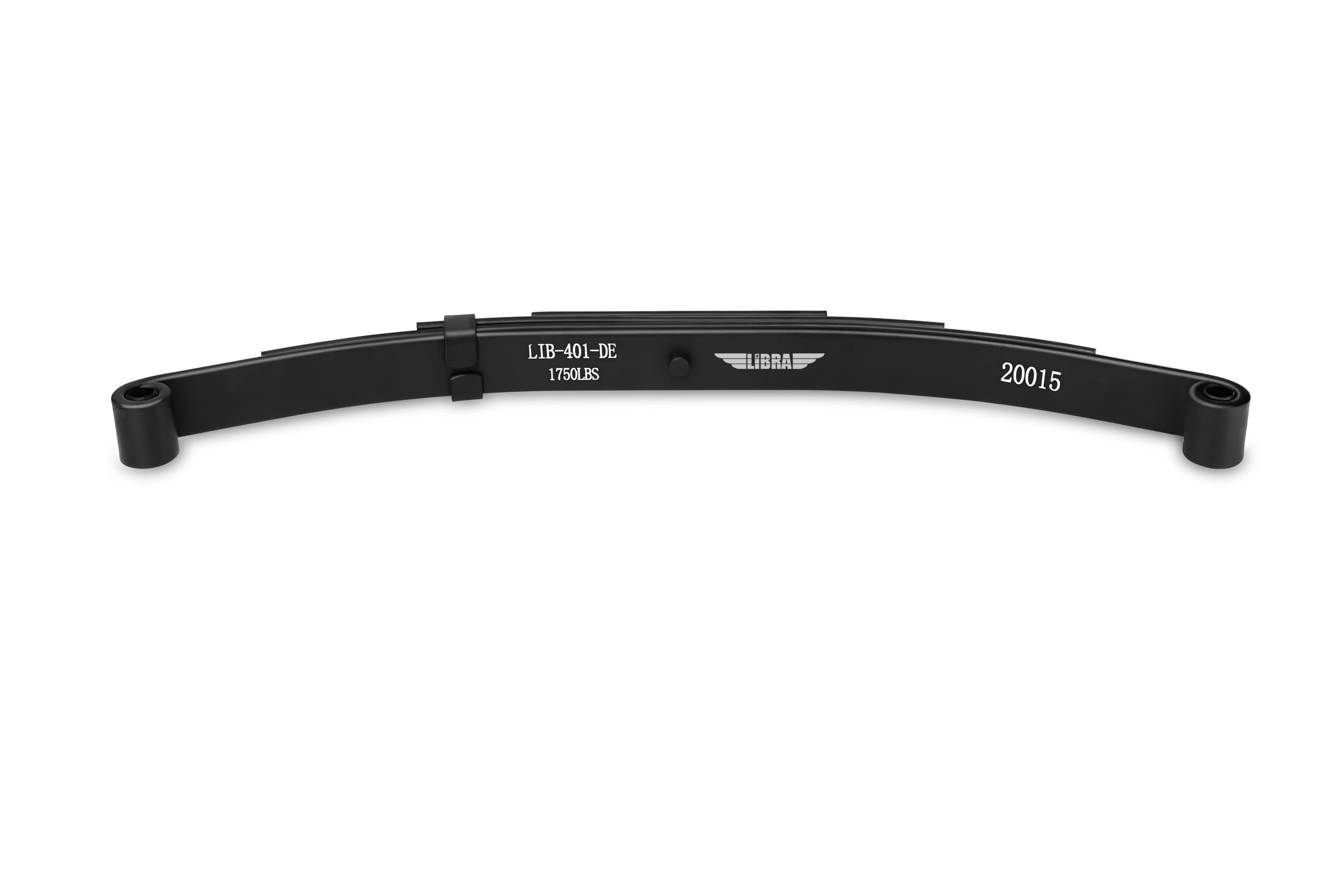 LIBRA Heavy Duty Trailer Leaf Spring - 4 Leaf Double Eye 1750lbs Capacity for 3500 Lbs Axle (Set of 1) | Perfect for Boat Trailers, Utility Trailers & RV Applications