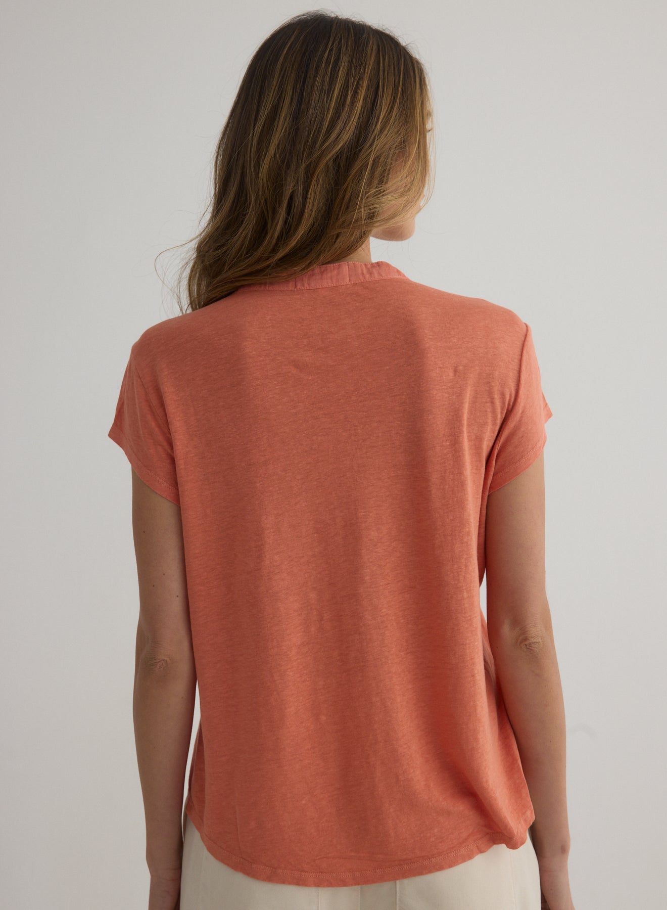 Men's Short Sleeve Placket Pullover Sweater - Soft Cotton Blend Casual Knit Top in Terracotta Orange - Perfect for Spring Outings & Weekend Relaxation