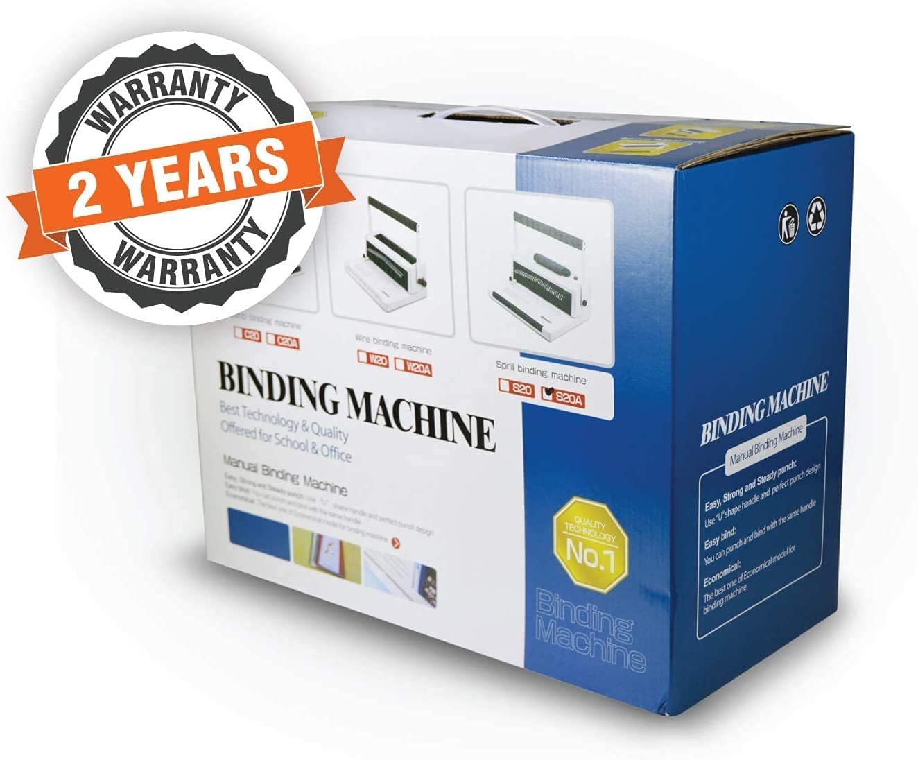 S20 Coil Punch & Binding Machine with Electric Coil Inserter - Professional Document Binding for Reports, Presentations & Booklets - Perfect for Offices, Schools & Print Shops
