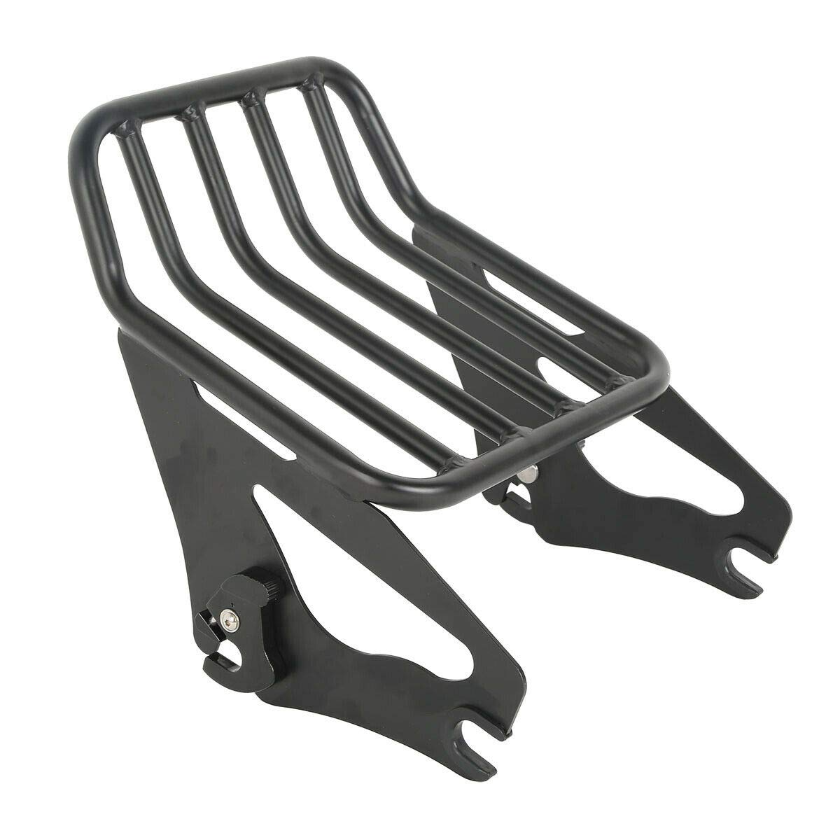 XFMT Detachable Passenger Backrest Sissy Bar with Luggage Rack - 4 Point Docking Hardware Kit for Harley Touring Road King, Street Glide, Road Glide, Electra Glide (2009-2013) - Perfect for Long Rides and Added Comfort