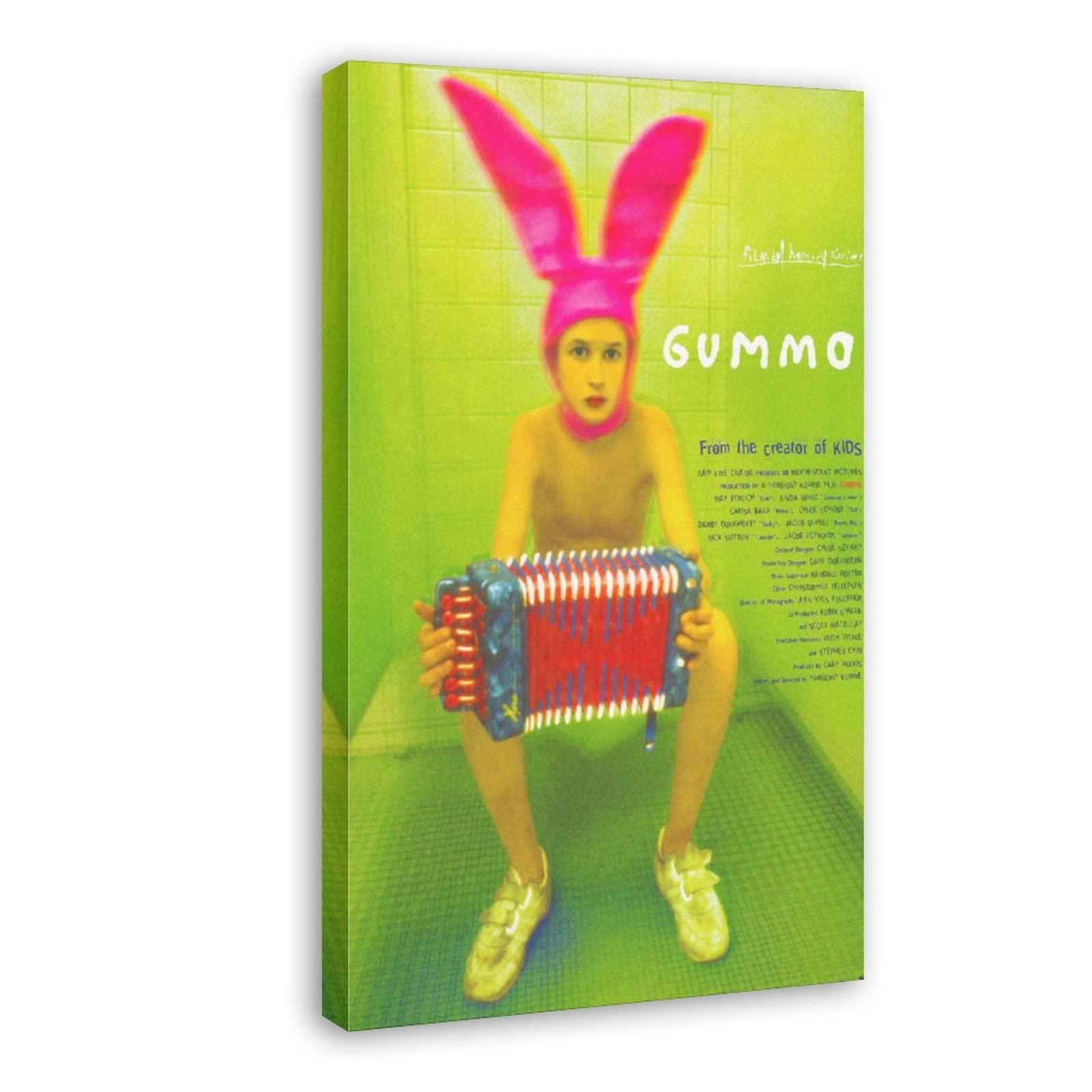 Gummo Movie Poster Canvas Wall Art - 16x24 Inches (40x60cm) Framed Print - Perfect for Bedroom, Office & Home Theater Decor - Unique Gift for Film Lovers & Movie Enthusiasts