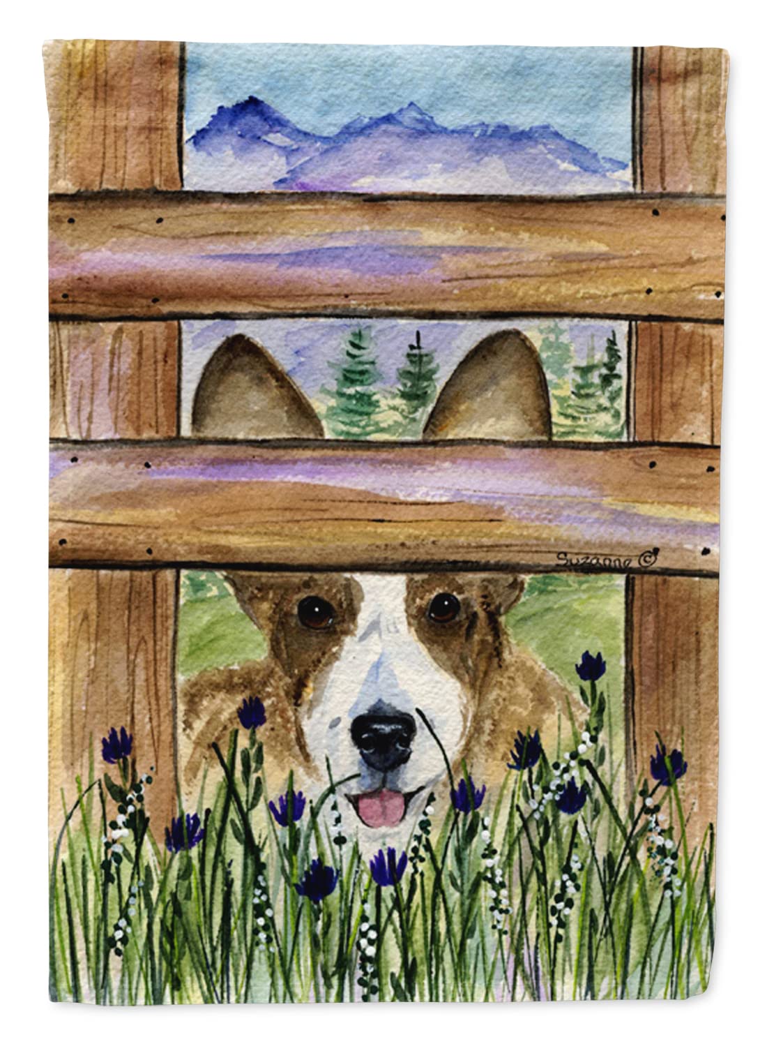 Caroline's Treasures SS8254GF Corgi Garden Flag - Colorful Outdoor Decorative Flag for Mailbox, Yard, Patio & Flower Beds - Perfect for Seasonal Decor, Home Garden Display & Corgi Lovers