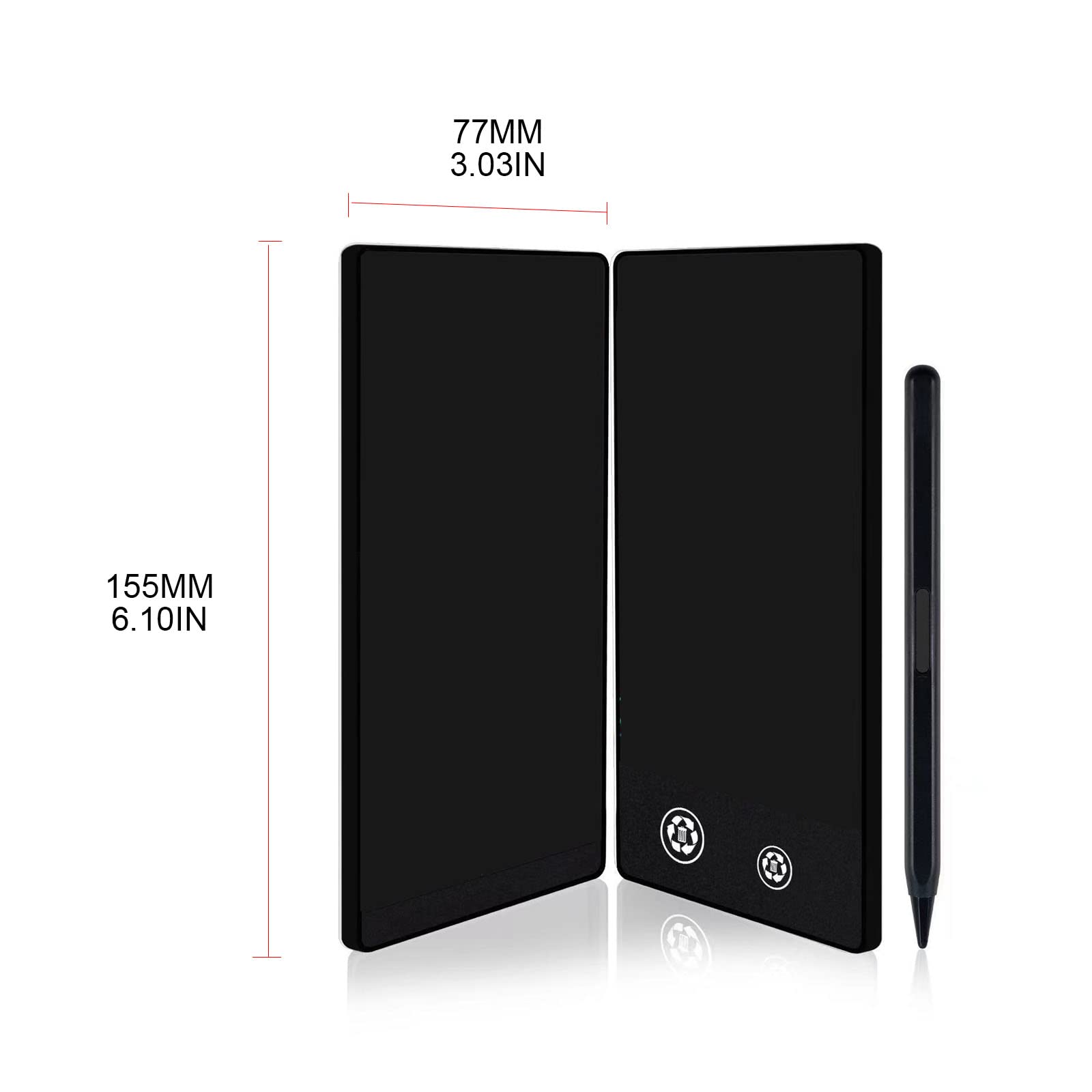 6.5 Inch LCD Writing Tablet - Double Sided Digital Drawing Pad with Stylus, Electronic Handwriting Board for Kids & Adults - Perfect for Notes, Sketches & Office Work