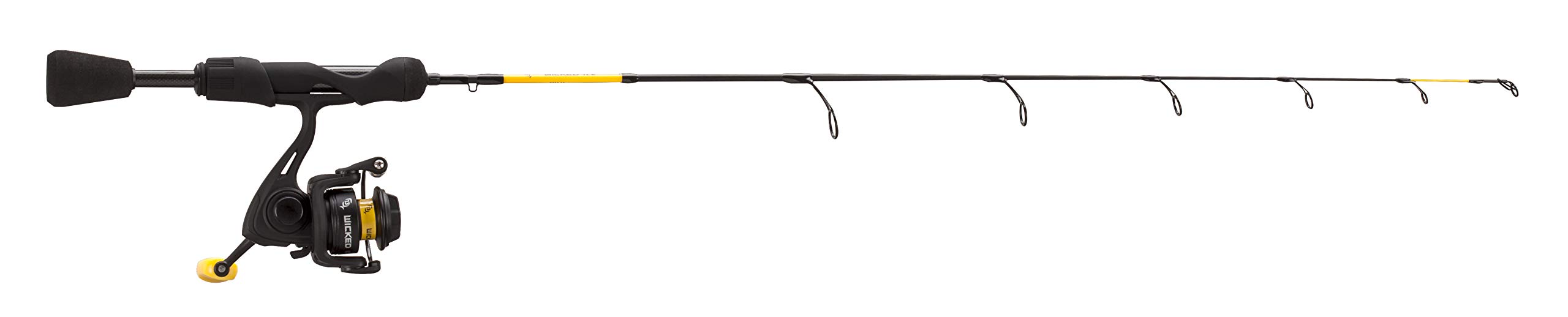 13 Fishing Wicked Ice Hornet Spinning Ice Fishing Rod and Reel Combo - Lightweight Ice Fishing Gear for Perch, Walleye & Trout - Perfect for Frozen Lakes & Winter Angling Adventures