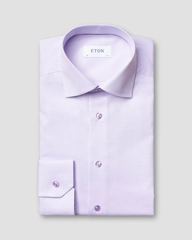 ETON Men's Twill Long Sleeve Button Down Shirt | Classic Fit Dress Shirt | Mid Purple Color | Perfect for Business Casual, Office Wear & Formal Occasions