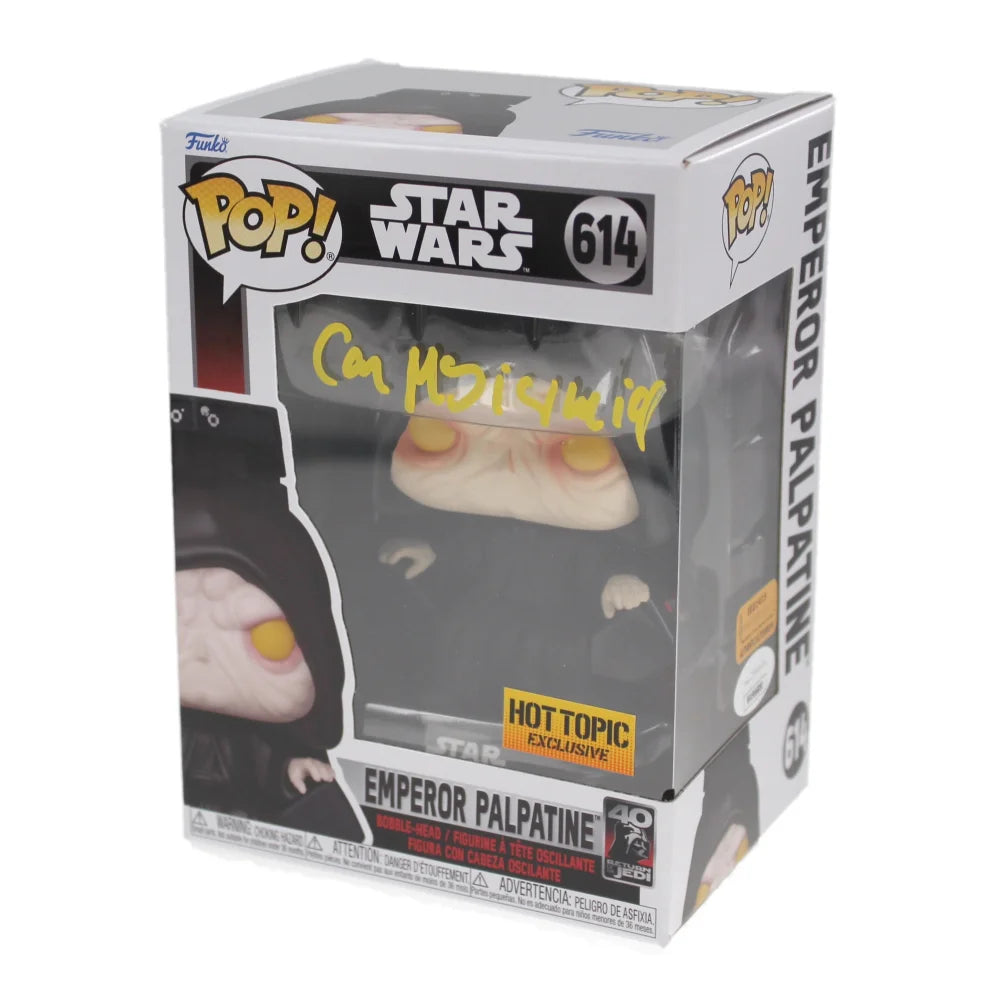Ian McDiarmid Signed Funko Pop Star Wars Emperor Palpatine 614 - JSA COA Autograph - Collectible Action Figure for Star Wars Fans & Memorabilia Collectors - Perfect for Display, Gifts & Conventions