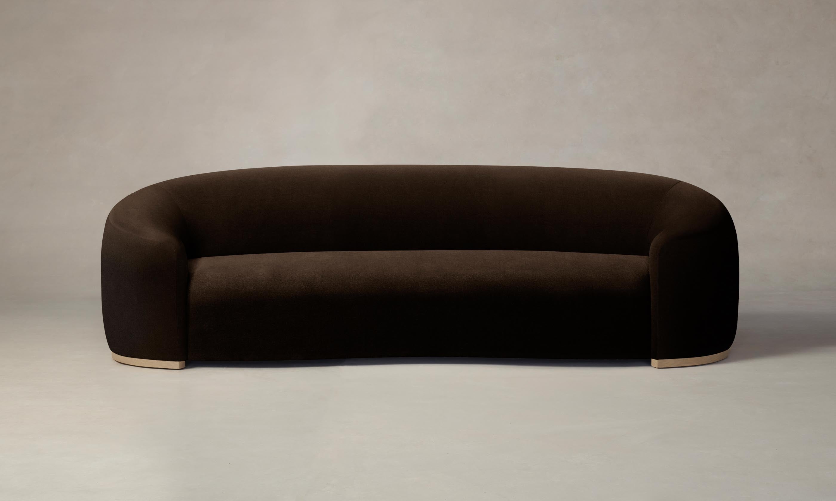 Luxury Mohair Chocolate Chelsea Sofa - Elegant Mid-Century Modern Design for Living Room & Lounge - Perfect for Home, Office & Hotel Decor