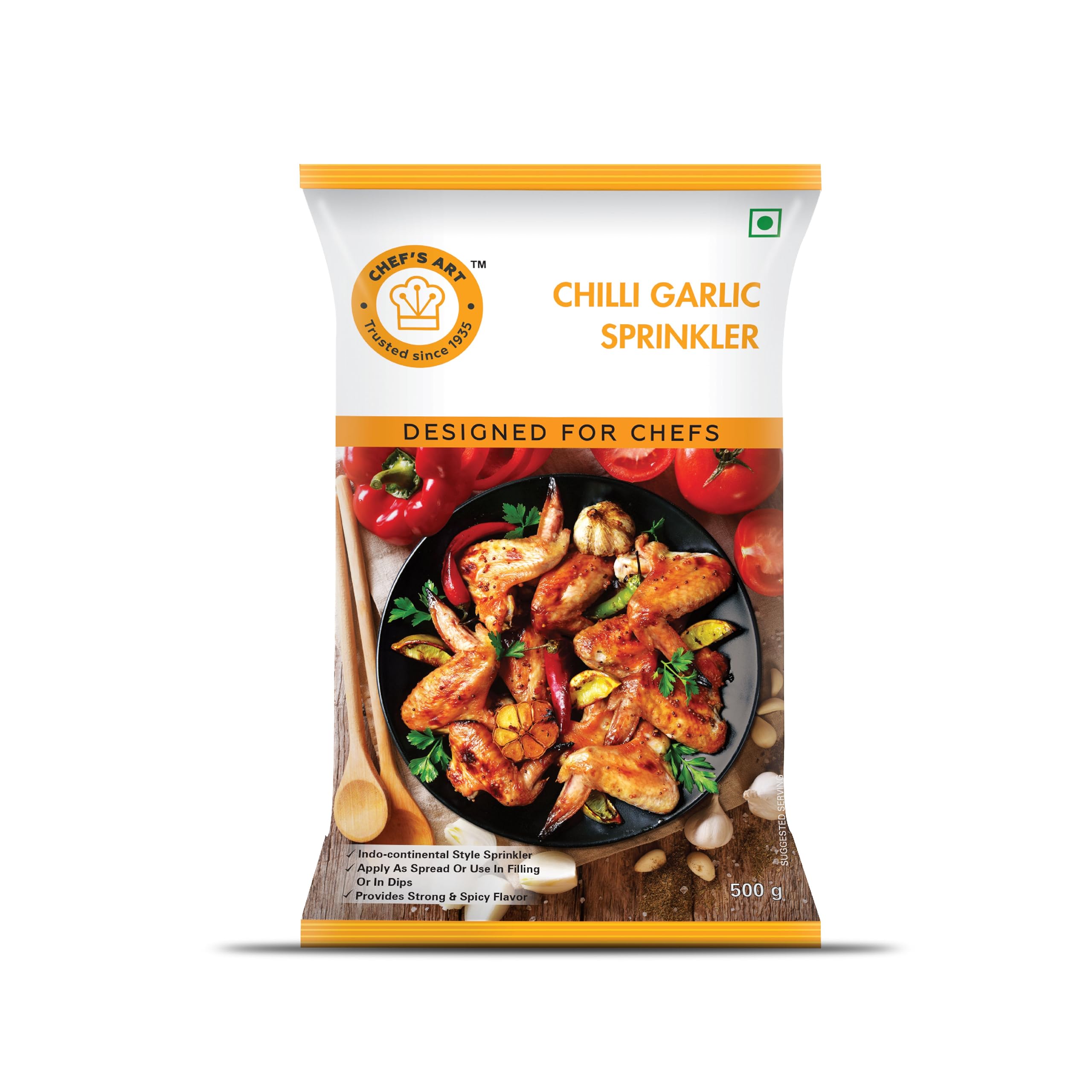 Chef's Art Chili Garlic Seasoning Powder - 500g | Premium Food Seasoning for Cooking, Grilling & Baking | Perfect for Pasta, Pizza, Meat & Vegetables