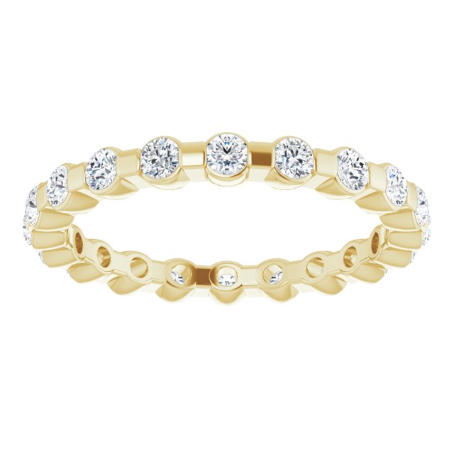 0.66 Carat Bar Set Round Diamond Eternity Band - Wedding, Anniversary & Engagement Ring for Women | Perfect Gift for Brides, Wives & Special Occasions