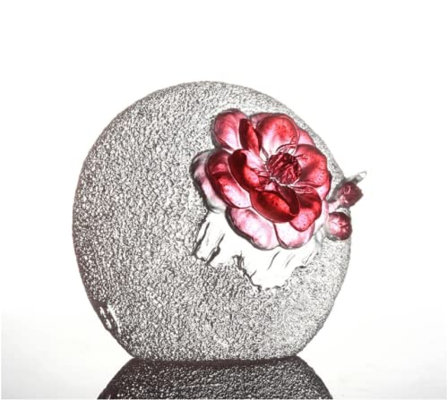 Crystal Flower Plum Blossom Art - Handmade Spring Decoration for Home, Office & Wedding Decor | Elegant Crystal Floral Arrangement Gift Idea
