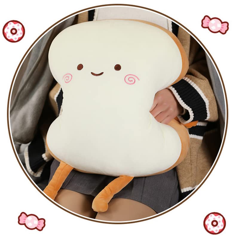 JOSON Toast Bread Pillow - 3-in-1 Dual Use Sofa Cushion, Blanket & Home Decor (Smile Face) - Perfect for Living Room, Bedroom & Office Relaxation