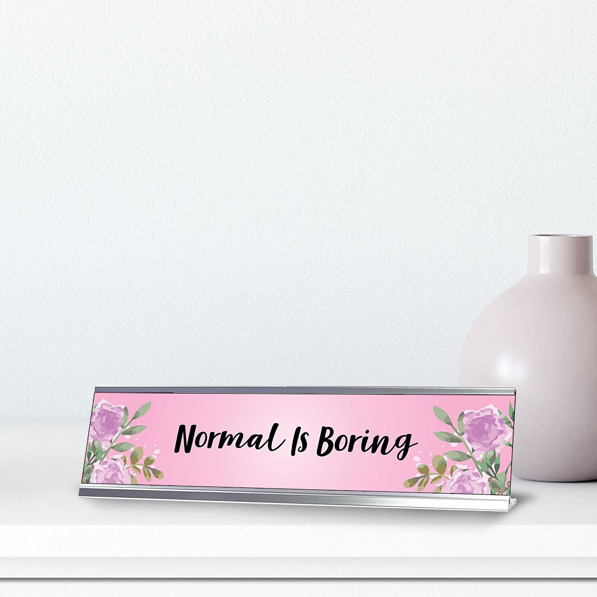 Floral Designer Series Desk Sign Nameplate - 2 x 8 Inch Elegant Office Decor for Professionals | Perfect for Reception, Workstation & Home Office