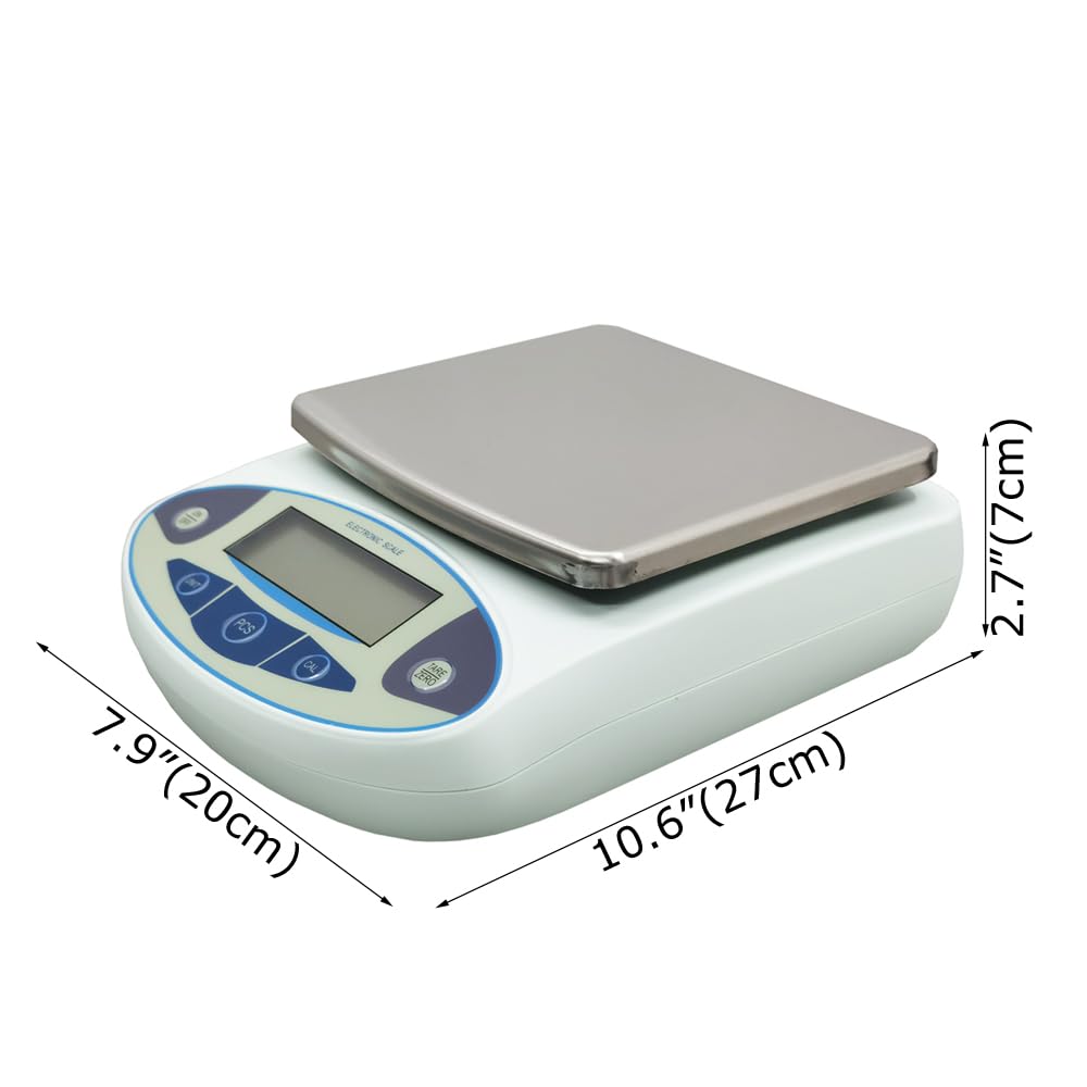 5kg/0.01g High Precision Digital Analytical Electronic Balance - Lab Scale & Kitchen Scale for Scientific Research, Cooking, Jewelry Weighing & Precise Measurements