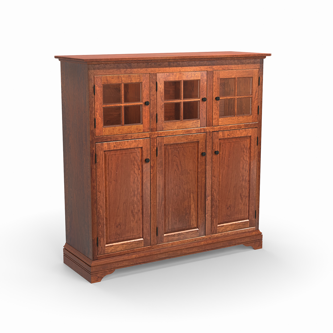 New England Style Wooden Cabinet - Rustic Farmhouse Storage for Kitchen, Bathroom & Living Room | Perfect for Organizing Dishes, Towels & Home Decor