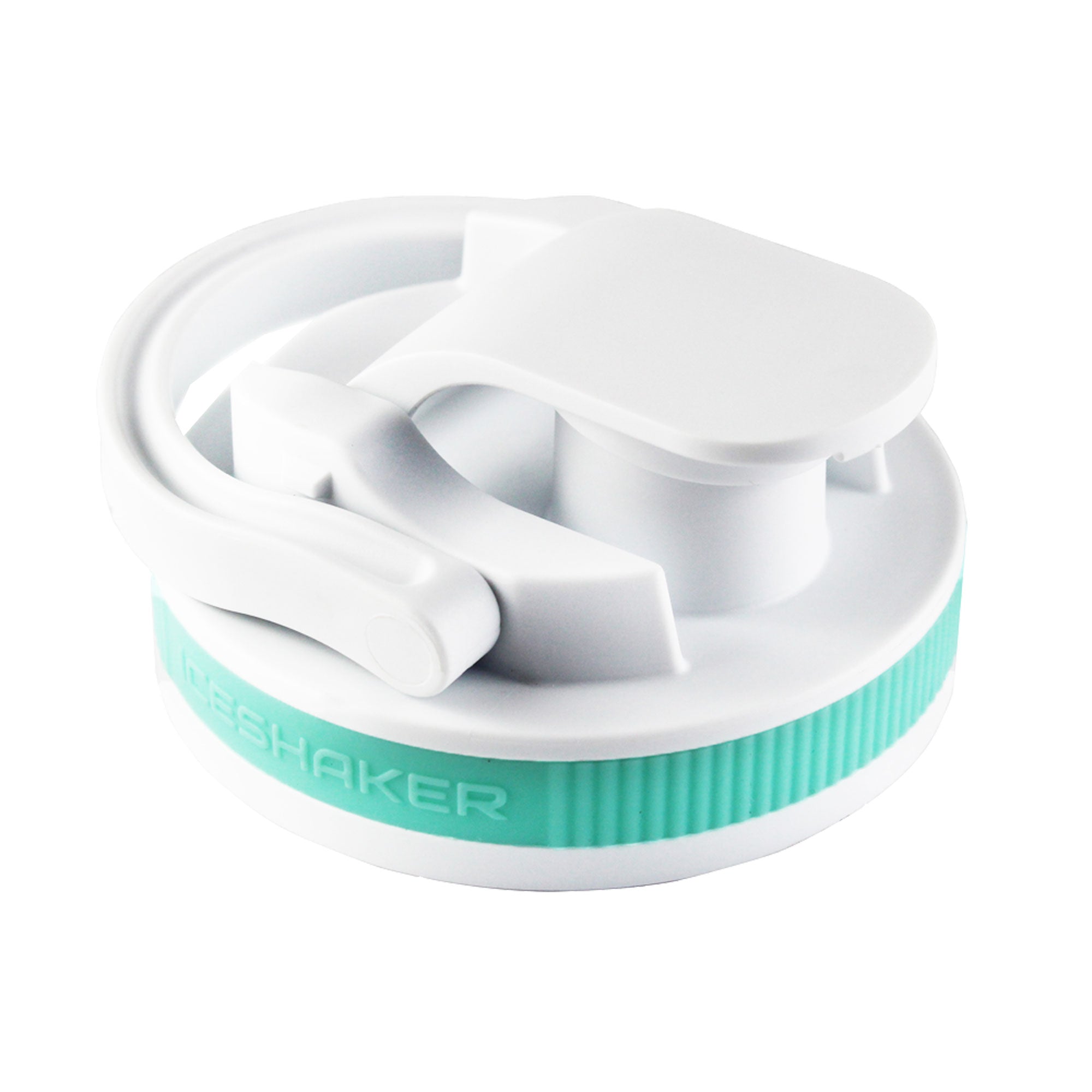 26oz Protein Shaker Bottle Lid - White with Mint Green Band - Perfect for Gym, Workouts & Post-Exercise Recovery