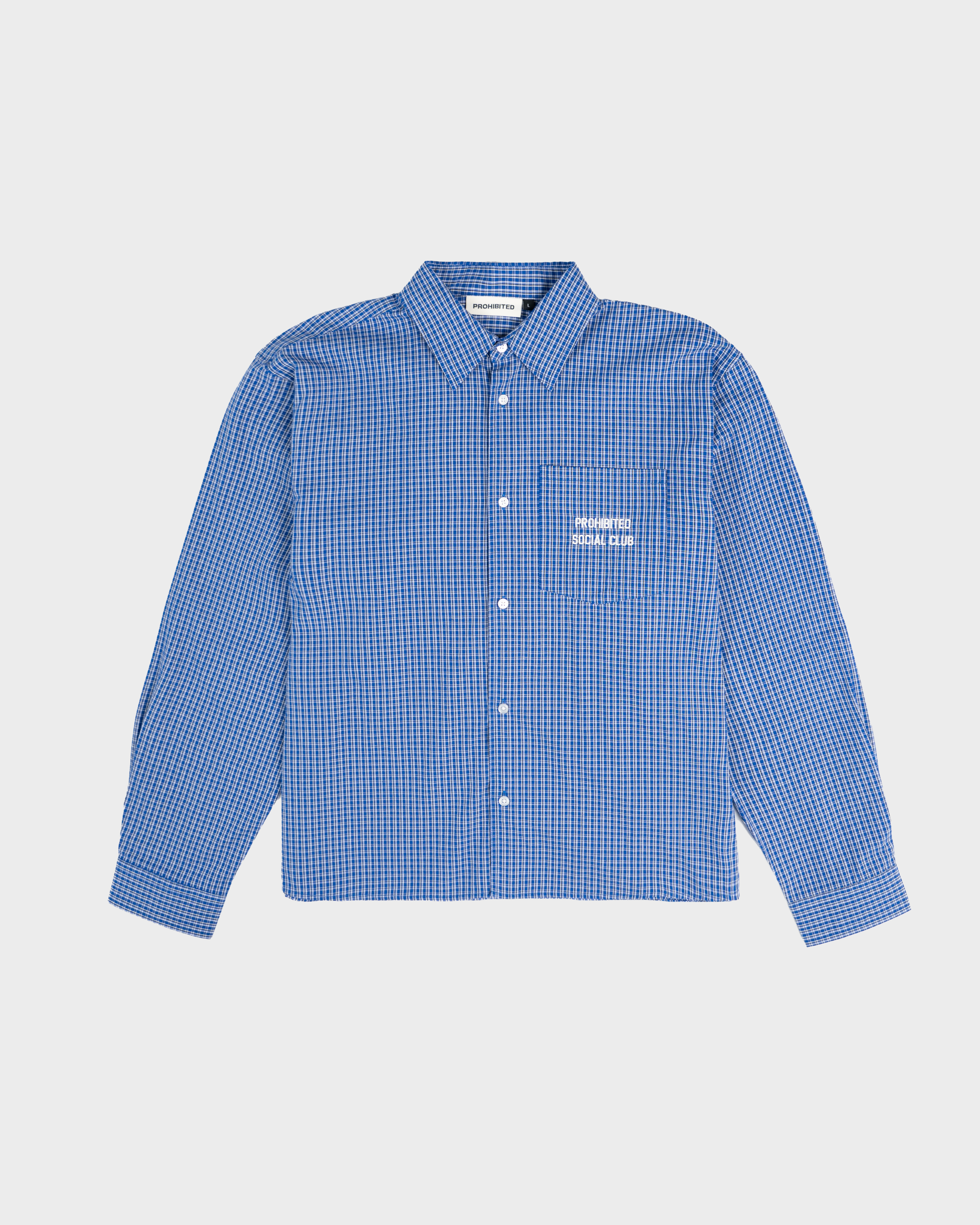 SC Checkered Shirt for Men - Classic Blue Plaid Button Down Shirt | Casual & Office Wear | Perfect for Work, Dating & Outdoor Activities