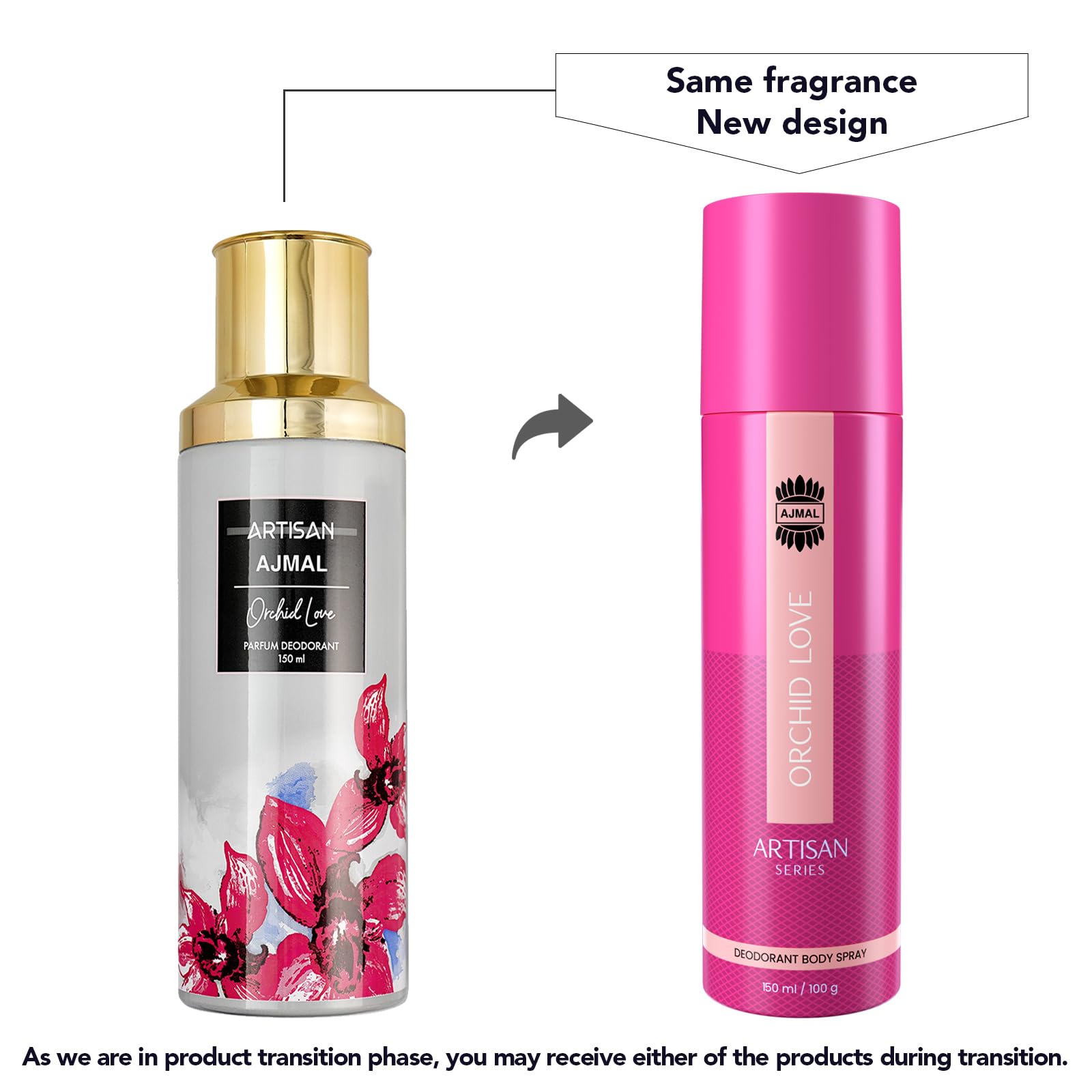 Ajmal Artisan Orchid Love Deodorant Perfume 150ml - Long Lasting Floral Fragrance Spray for Women | Gift Set, Online Exclusive | Perfect for Daily Wear, Date Nights & Special Occasions