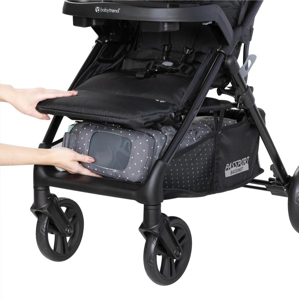 Baby Trend Passport® Ultra Black Lightweight Stroller - Compact Foldable Travel Stroller for Infants & Toddlers - Perfect for Air Travel, Shopping, and Daily Walks