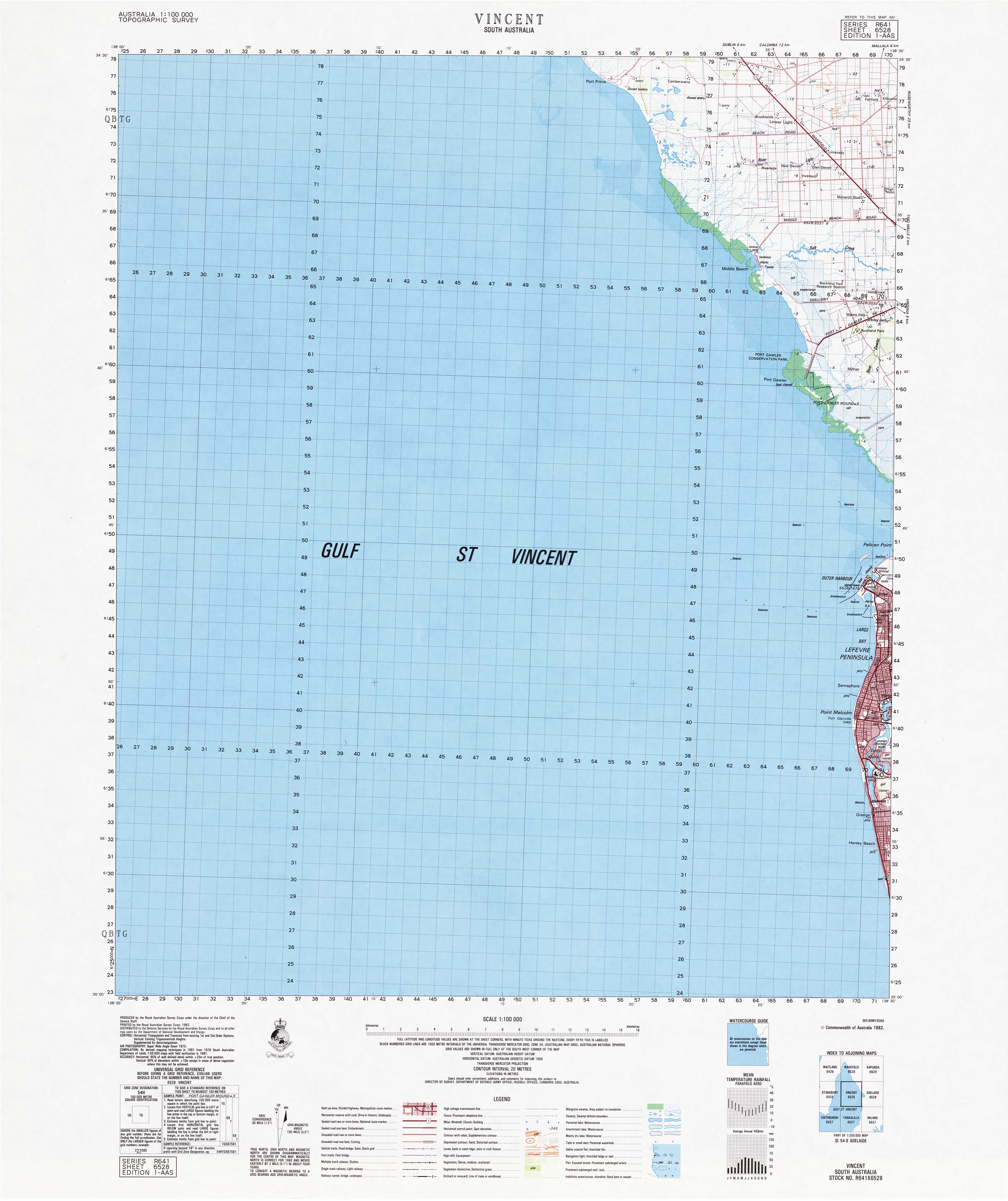 6528 Vincent 1:100,000 Scale Topographic Map - Hiking, Camping & Outdoor Adventure Navigation