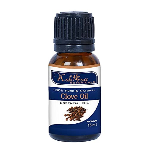 100% Pure & Natural Undiluted Clove Essential Oil (Syzygium Aromaticum) - Steam Distilled for Hair Growth, Skin Care & Aromatherapy - 15ml - Perfect for Massage, Diffuser & DIY Beauty Products