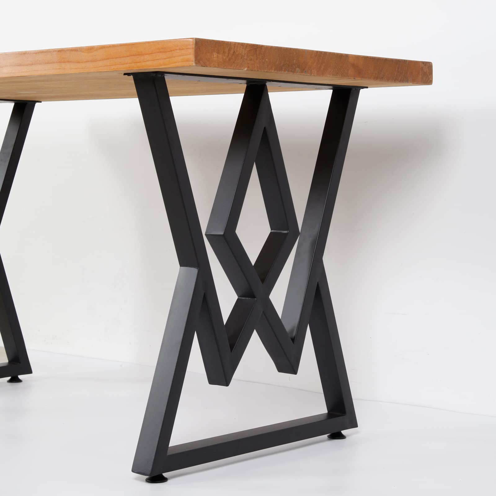 SSS Furniture 2-Piece Black Cast Iron Metal Table Legs - 28