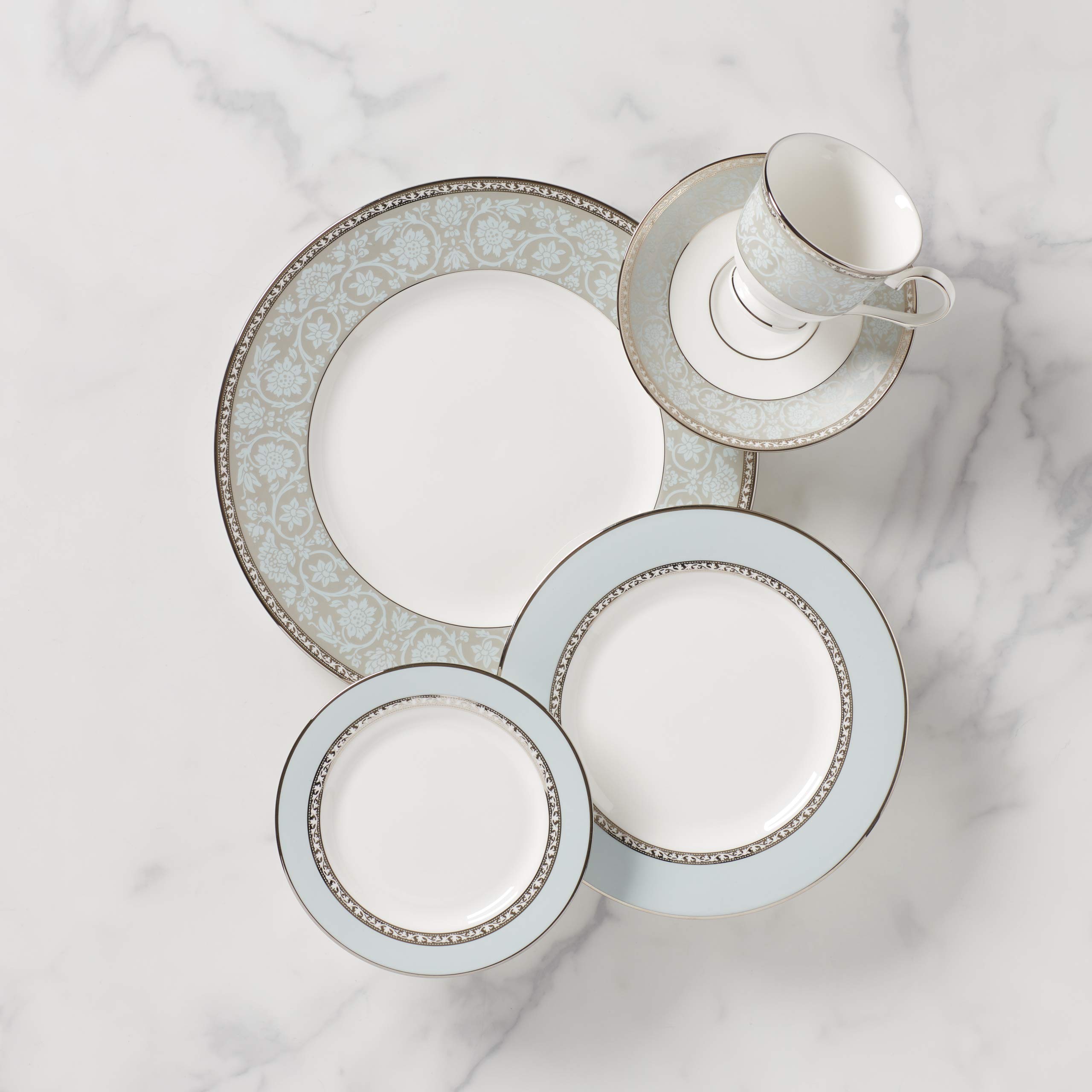Lenox Westmore 5-Piece Dinner Plate Set - Elegant White Porcelain Tableware for Formal Dining & Special Occasions