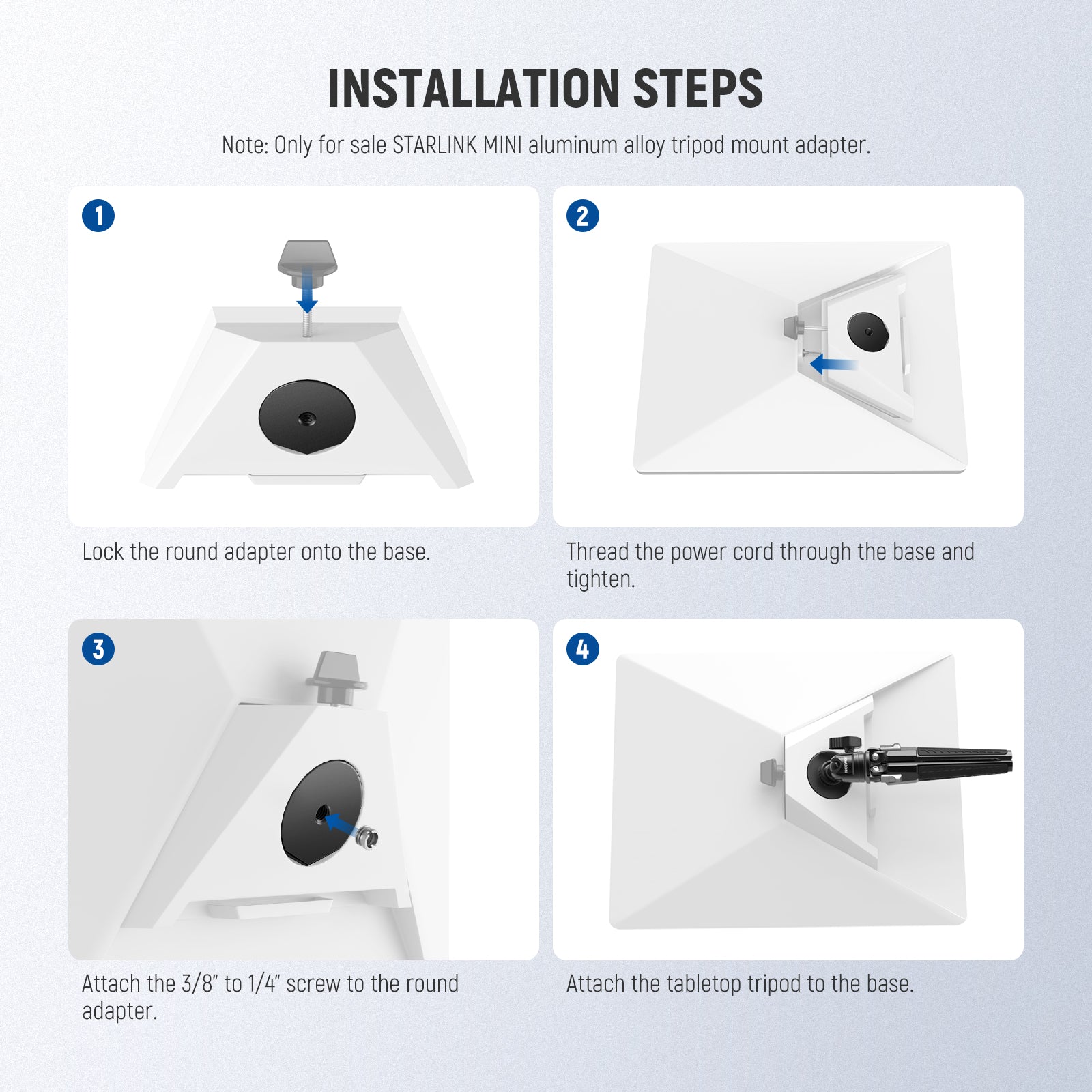NEEWER NA02 Satellite Tripod Adapter for Starlink Mini - Compatible with Starlink Mini Dish, Portable Tripod Mount for Satellite Internet, Perfect for RV Travel, Camping & Remote Work