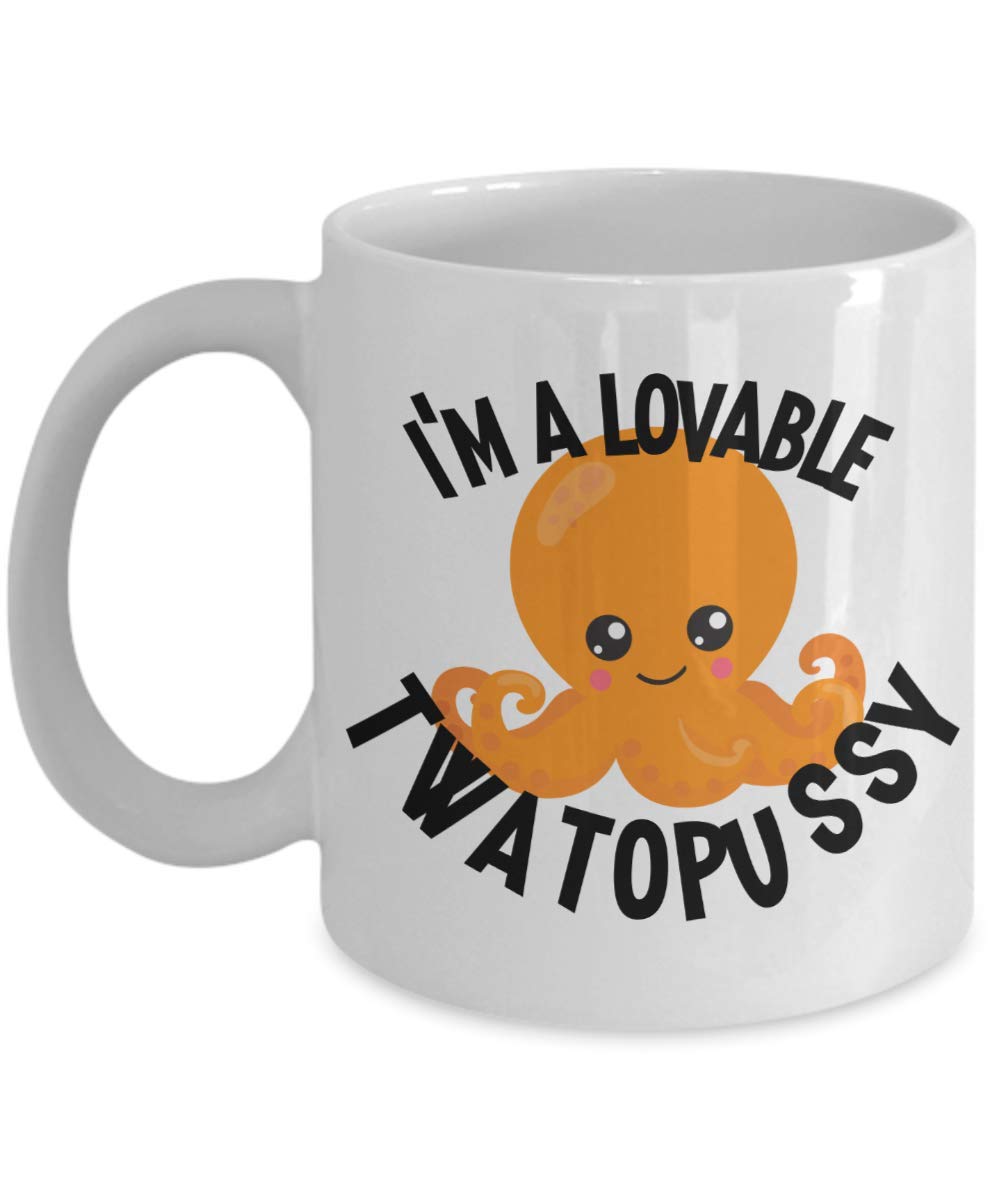 Funny Cute Loveable Twatopussy Mug - Unique Gag Gift for Women, Best Friend Birthday, Coffee & Tea Lovers - Perfect for Office, Home, or Party Use