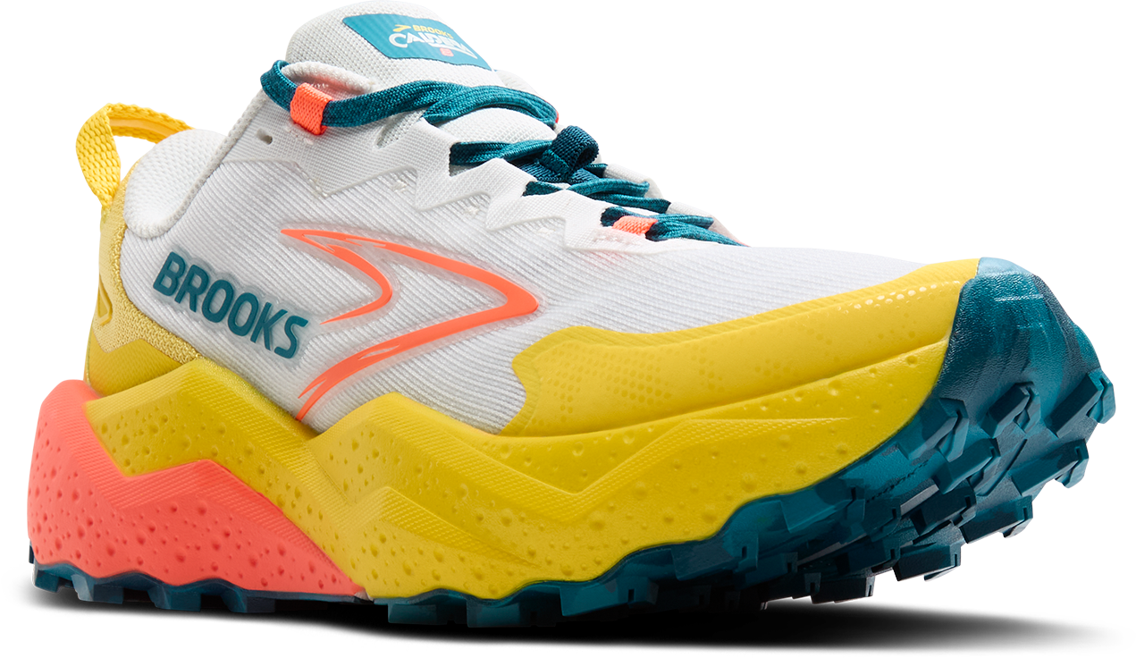 Women's Caldera 8 Trail Running Shoes - Lightweight Hiking Sneakers for Women in Bit of Blue/Quince/Flame | Perfect for Outdoor Adventures, Hiking & Trail Running