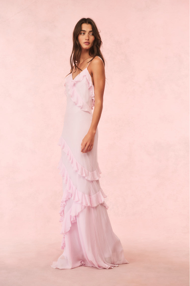 Rialto Dress - Soft Lilac Women's Flowy Maxi Dress | Elegant Boho Chic Summer Beach Wedding Party Outfit