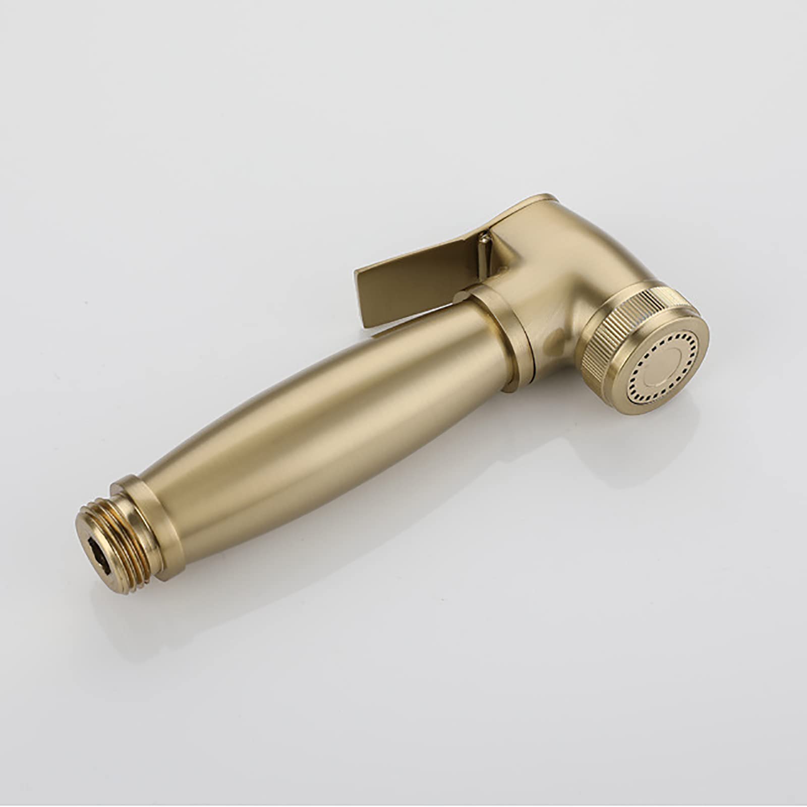 Handheld Bidet Sprayer for Toilet - Brass High Pressure Adjustable Water Sprayer with Hot/Cold Water Control, Wall Mounted Diaper & Cloth Washer (Brushed Gold) - Perfect for Baby Care, Personal Hygiene & Household Cleaning