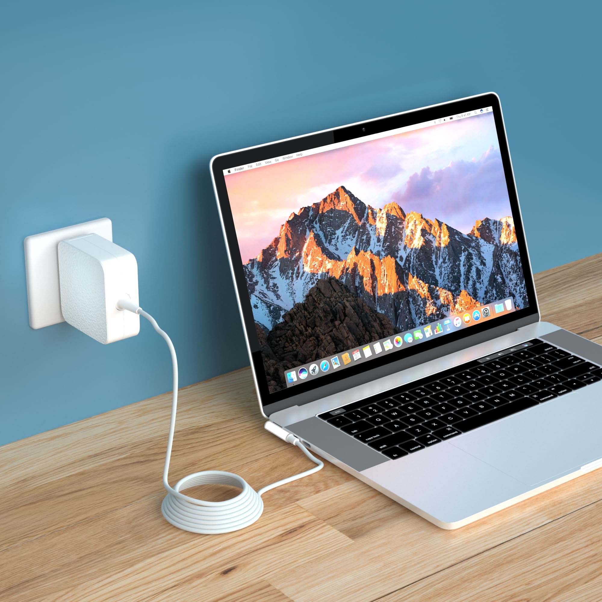 60W MacBook Charger - Magnetic L-Type Power Adapter Replacement for MacBook Pro 13