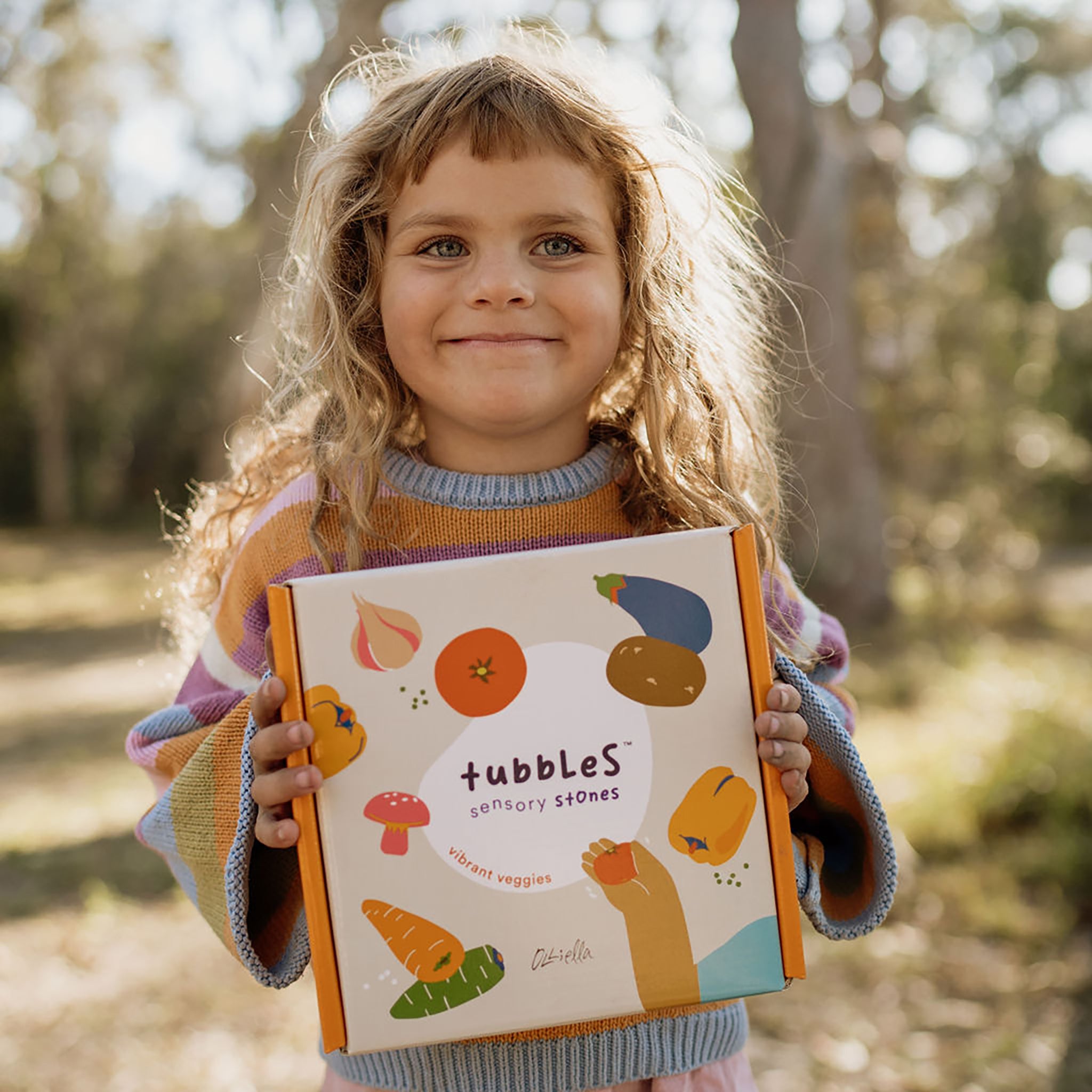 Tubbles Sensory Stones - Vibrant Veggies Sensory Toys for Kids | Stress Relief & Calming Tools for Autism & Anxiety | Perfect for Play Therapy & Sensory Bins