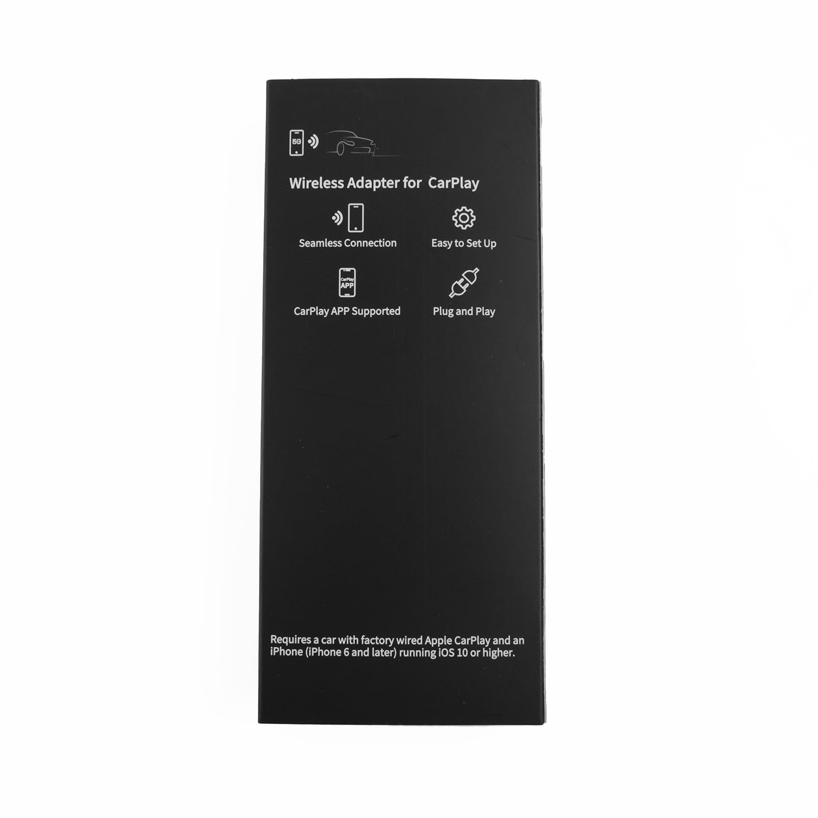 2024 Wireless CarPlay Adapter - Plug & Play Dongle for Factory Wired CarPlay, Converts to Wireless Fast & Easy, Compatible with 2015+ Cars & iPhone iOS 10+ (Perfect for Commuting, Road Trips & Hands-Free Driving)