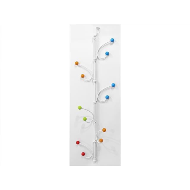 Over The Door 12 Hooks - Heavy Duty Space Saving Organizer for Hats, Coats & Accessories - Perfect for Bedroom, Closet & Entryway Organization