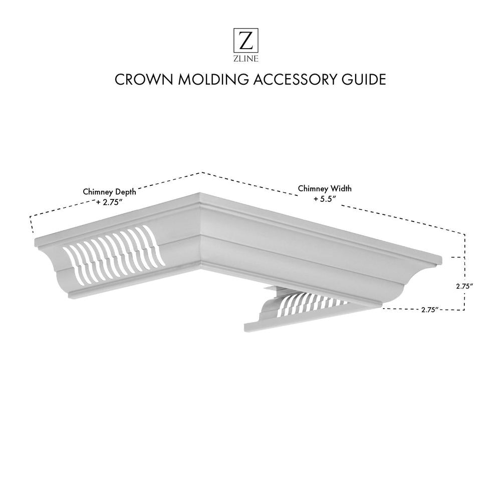 ZLINE CM6 BT KF1/KF2 Stainless Steel Crown Molding with Built-in Bluetooth Speakers - Premium Home Audio Decor for Kitchens, Living Rooms & Home Theaters