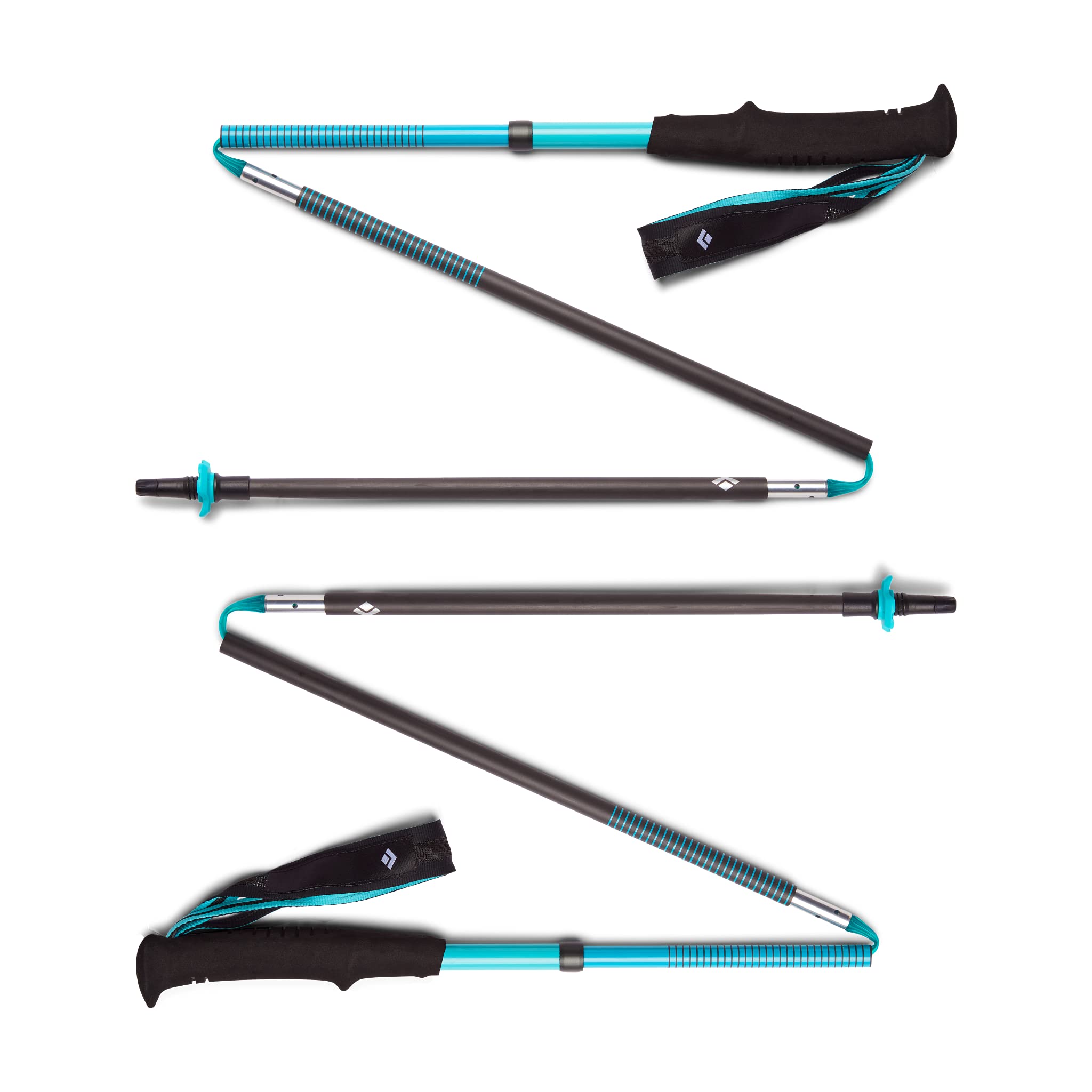 Black Diamond Distance Carbon Z Trekking Poles - Ultra Lightweight Foldable Carbon Fiber Hiking & Running Poles (Pair) - Perfect for Trail Running, Backpacking & Mountain Climbing Adventures