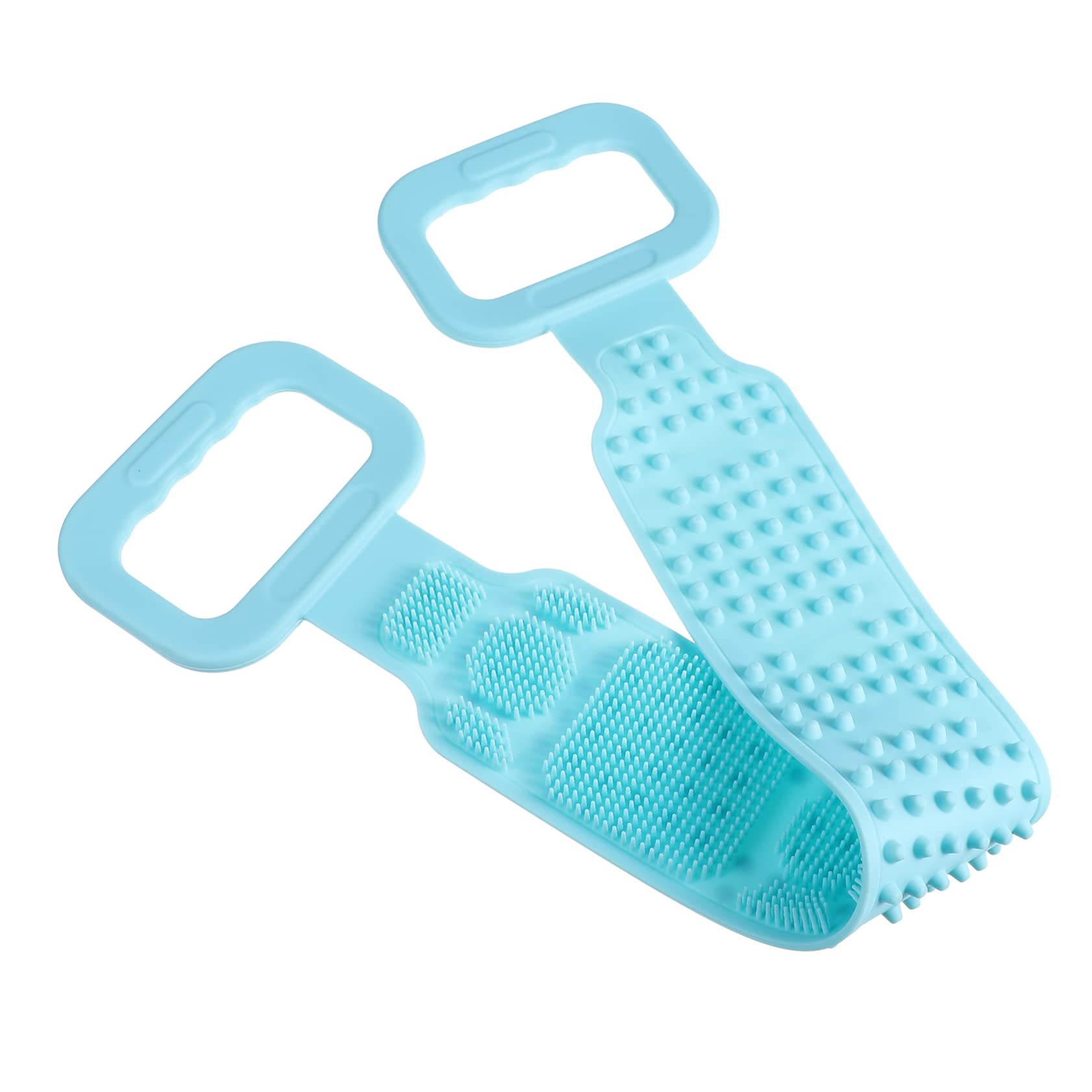 FOMIYES Soft Silicone Bath Brush with Mesh Back Scrubber - Exfoliating Body Scrubber for Smooth Skin, Travel-Friendly Shower Brush, Family Pack (Great for Back Scrubbing, Spa Days & Sensitive Skin Care)