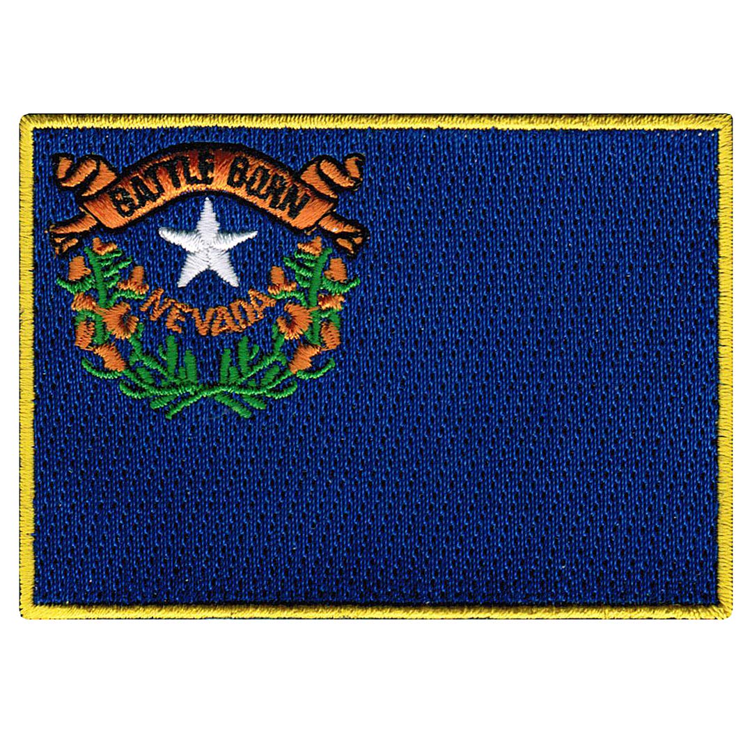 Nevada State Flag Embroidered Patch - Iron-On NV Emblem for Jackets, Hats & Backpacks | Official State Pride Accessory