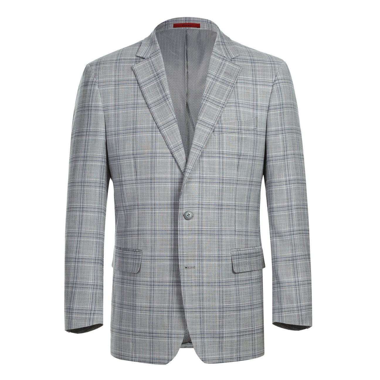 Alessandro Vitello by Renoir Classic Fit Checked Gray Suit | Men's Business Formal Attire for Office, Weddings & Special Events